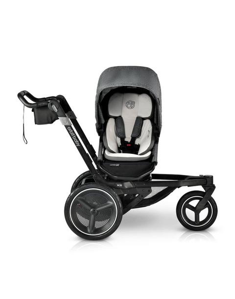 Jog & Lounge Travel System: Black | Mélange Grey