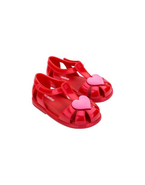 Toddler Hip Heart Ballerina Flat in Red