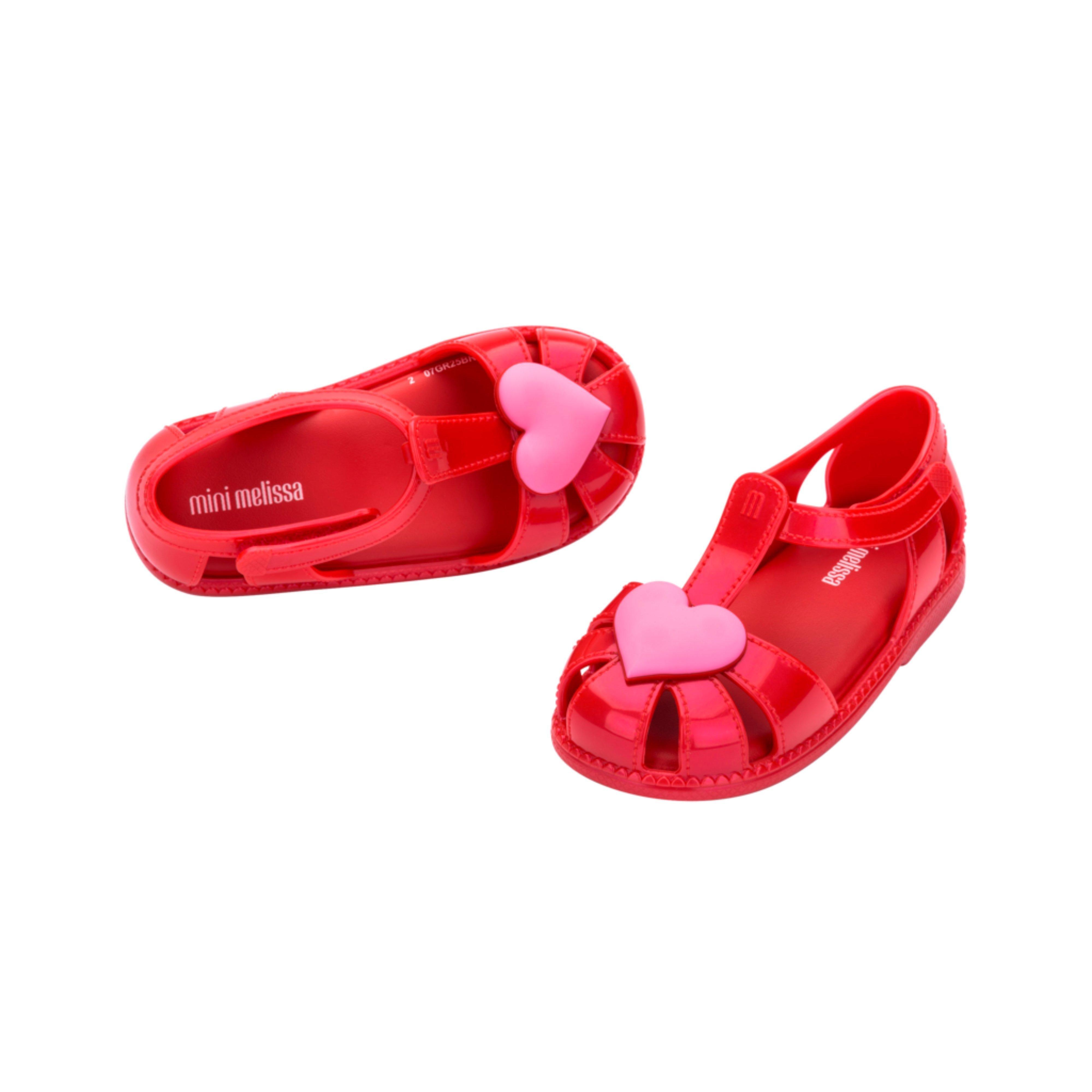 Toddler Hip Heart Ballerina Flat in Red image number 1