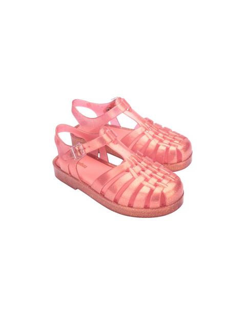Possession Shiny Fisherman Jelly Sandal in Pearly Pink