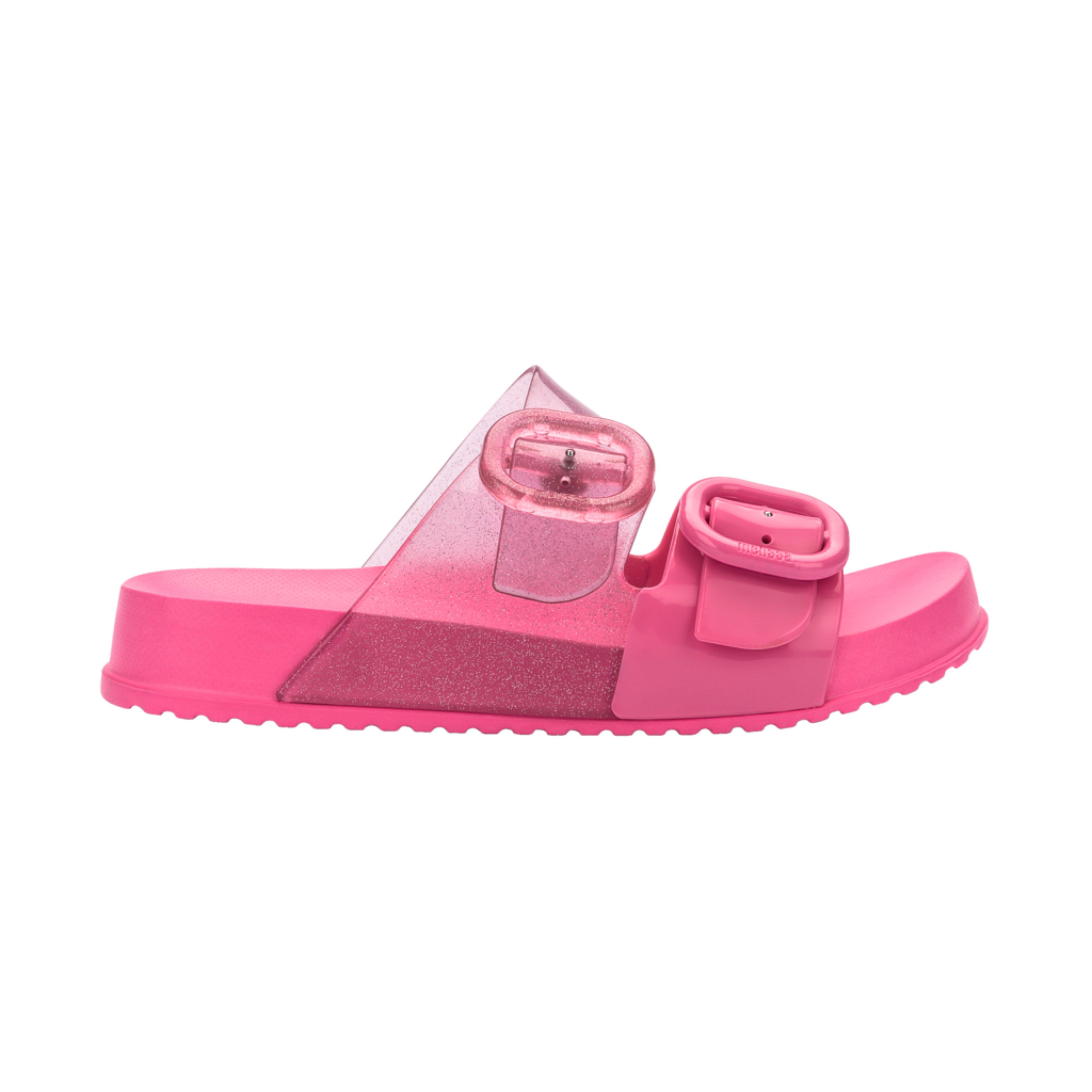 Cozy Slide in Pink Glitter