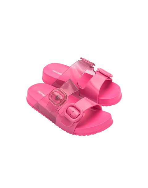Cozy Slide in Pink Glitter