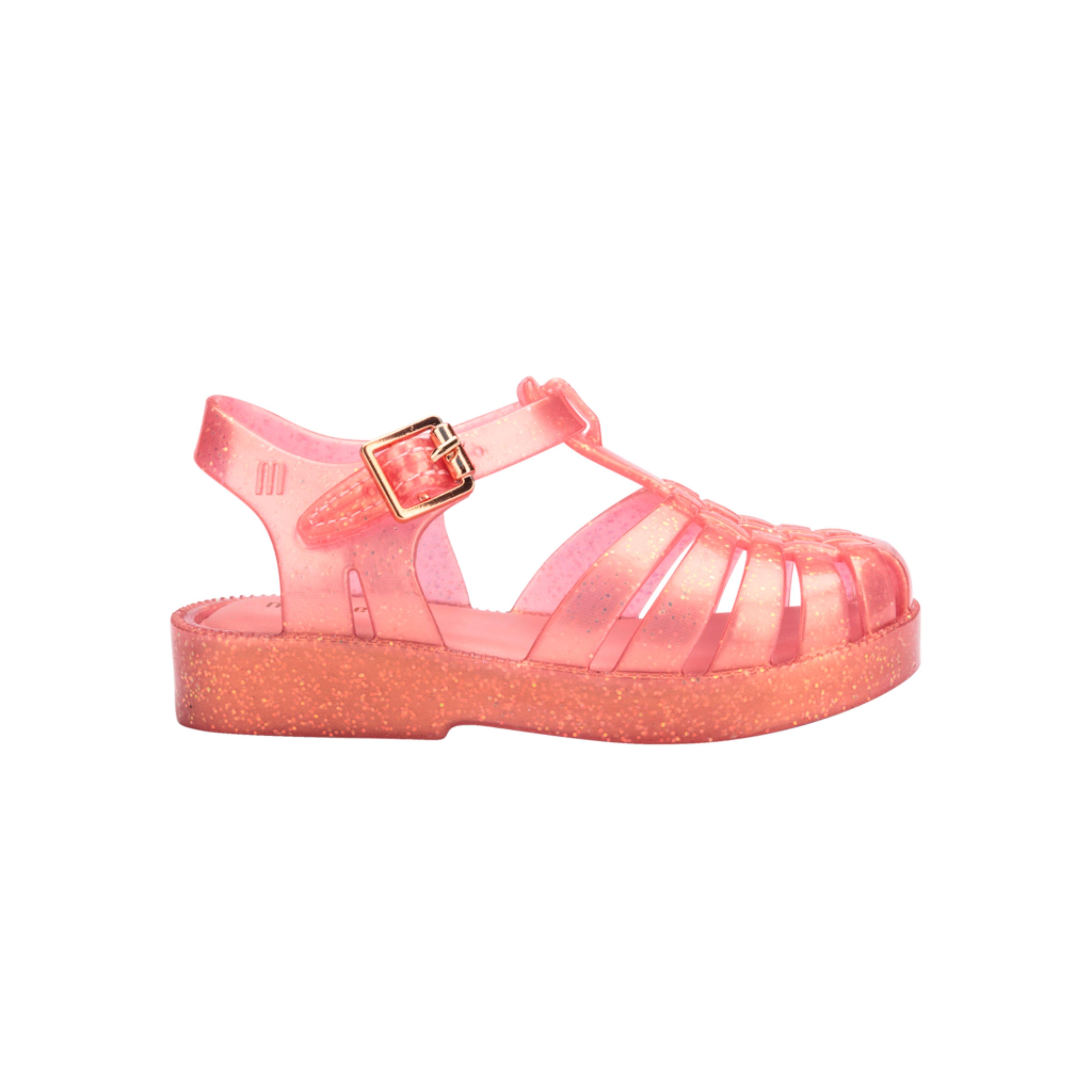 Possession Shiny Fisherman Jelly Sandal in Pearly Pink