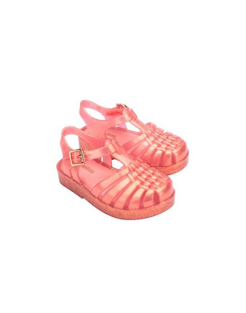 Possession Shiny Fisherman Jelly Sandal in Pearly Pink