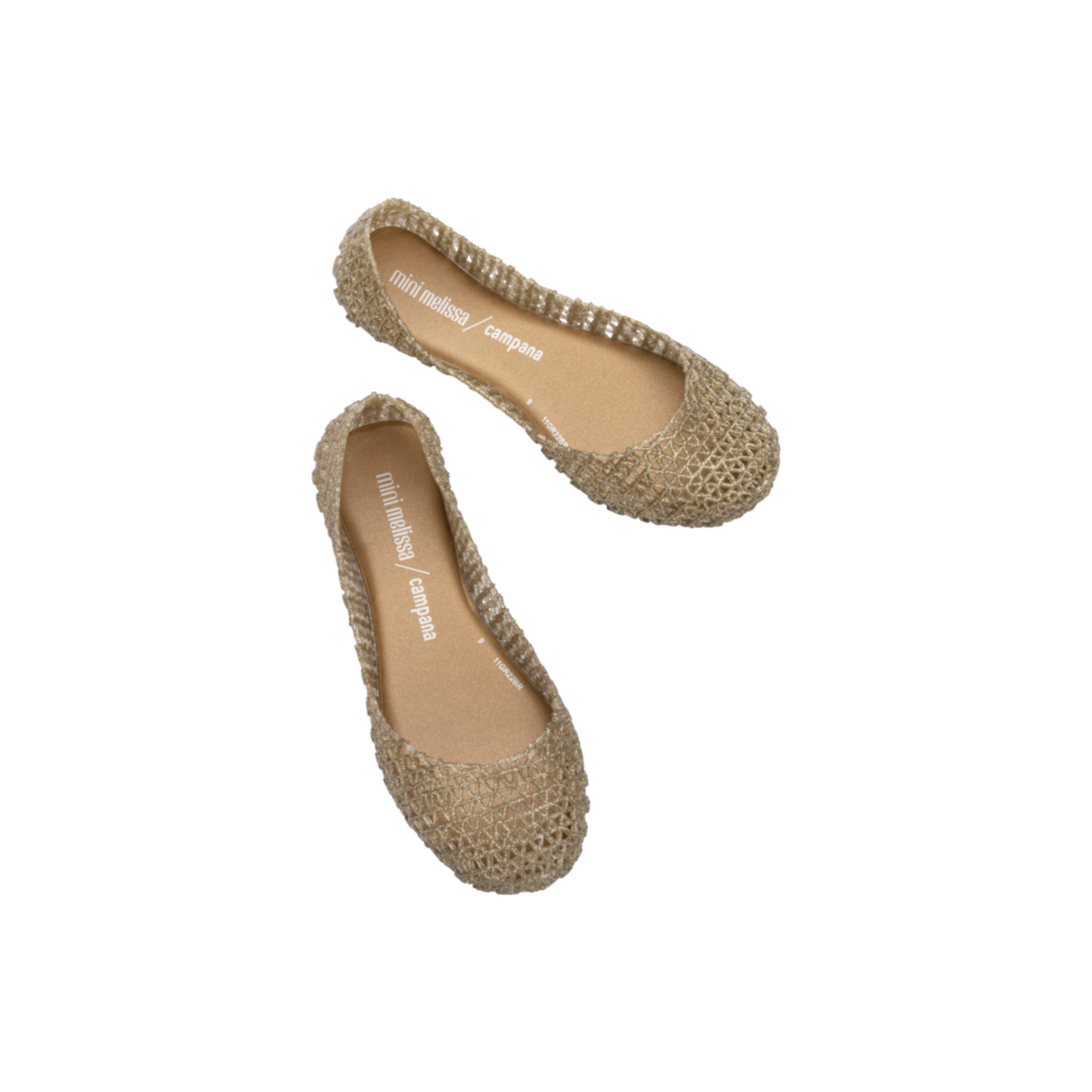 Campana Papel Ballet Flat in Gold Glitter image number 2
