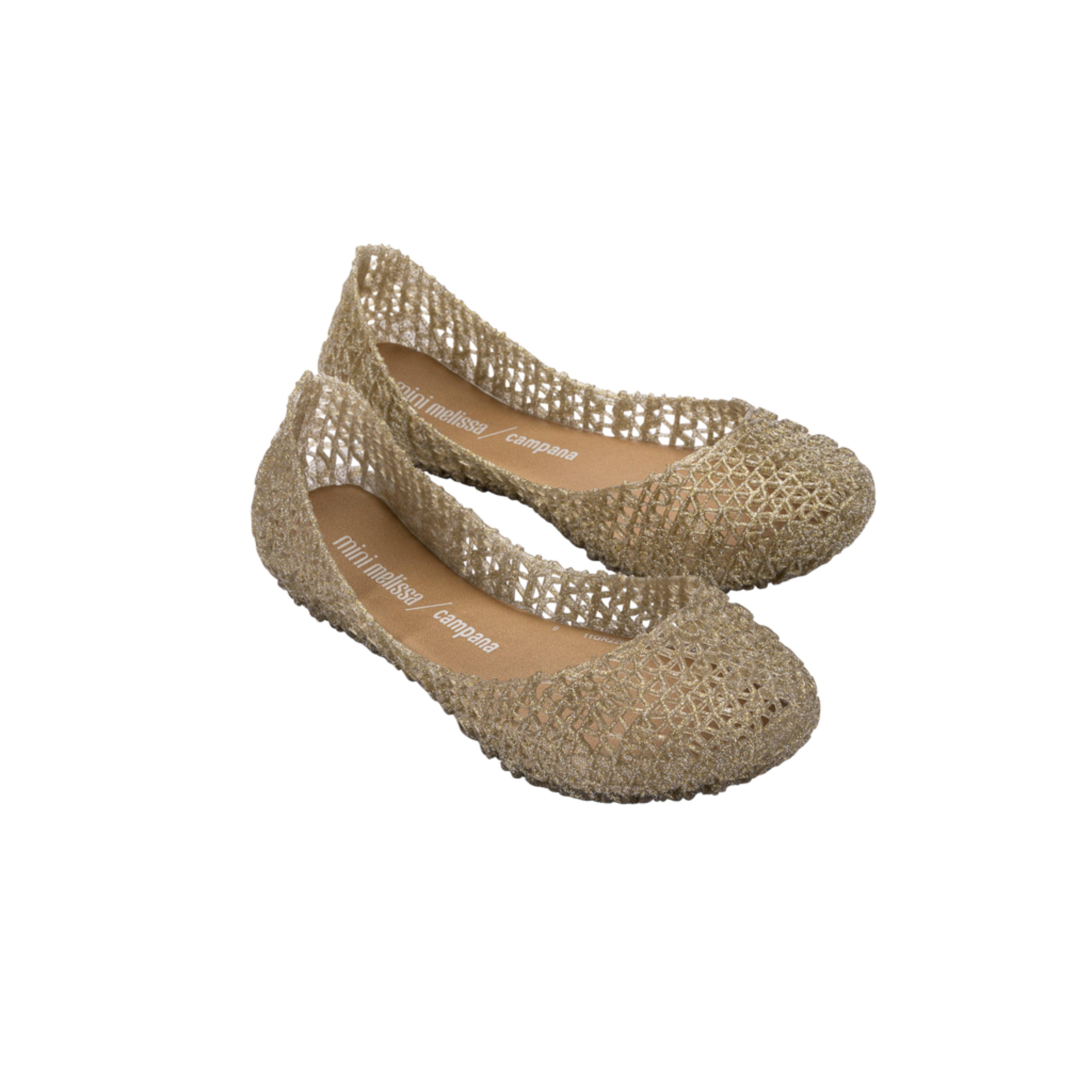 Campana Papel Ballet Flat in Gold Glitter image number 3