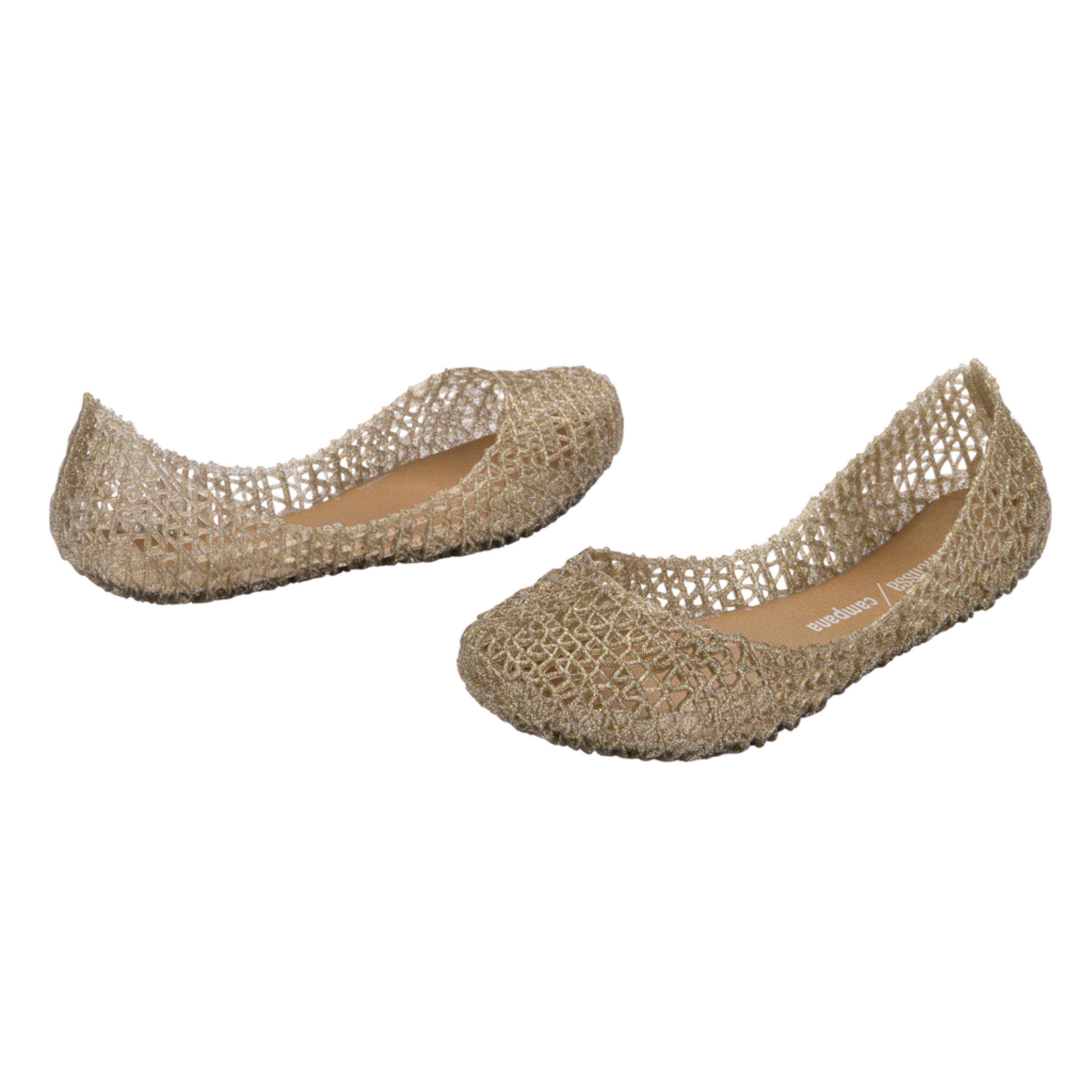 Campana Papel Ballet Flat in Gold Glitter image number 1
