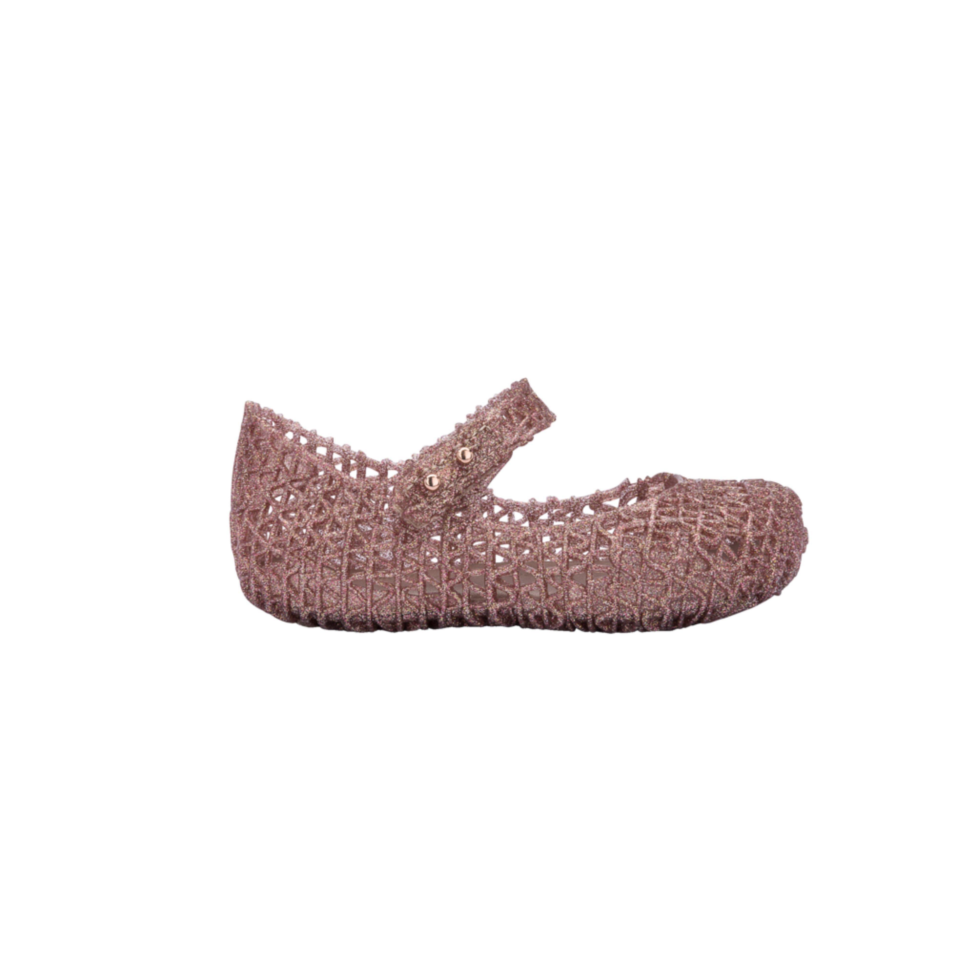 Toddler Campana Papel Mary Jane Ballet Flat in Rose Glitter