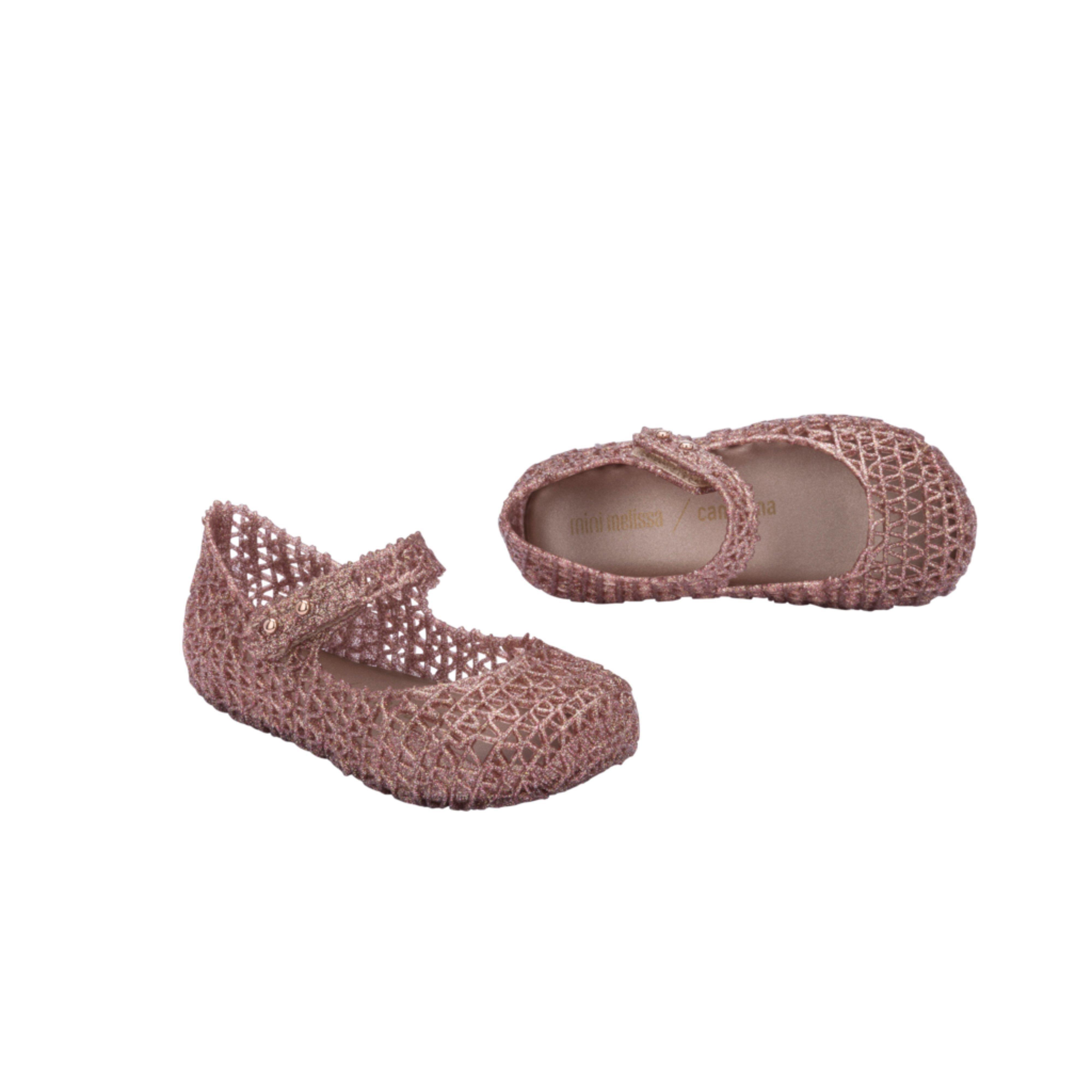 Toddler Campana Papel Mary Jane Ballet Flat in Rose Glitter image number 2
