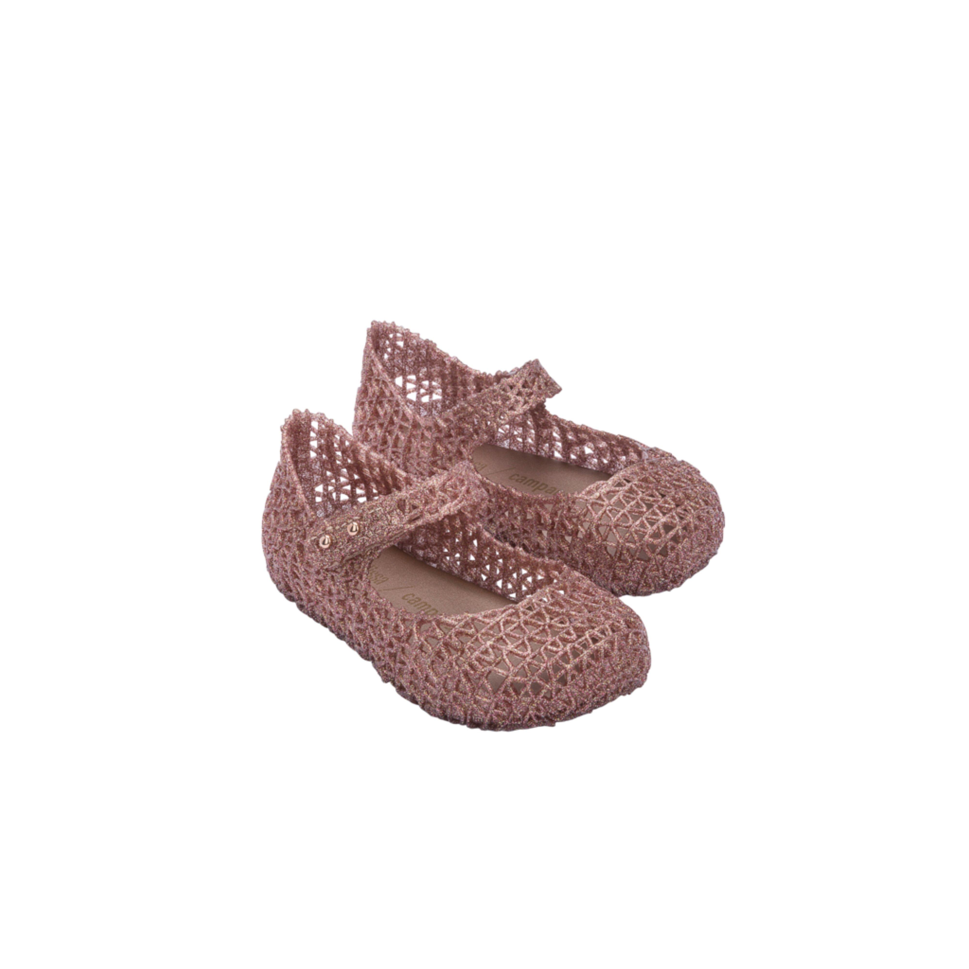 Toddler Campana Papel Mary Jane Ballet Flat in Rose Glitter image number 3