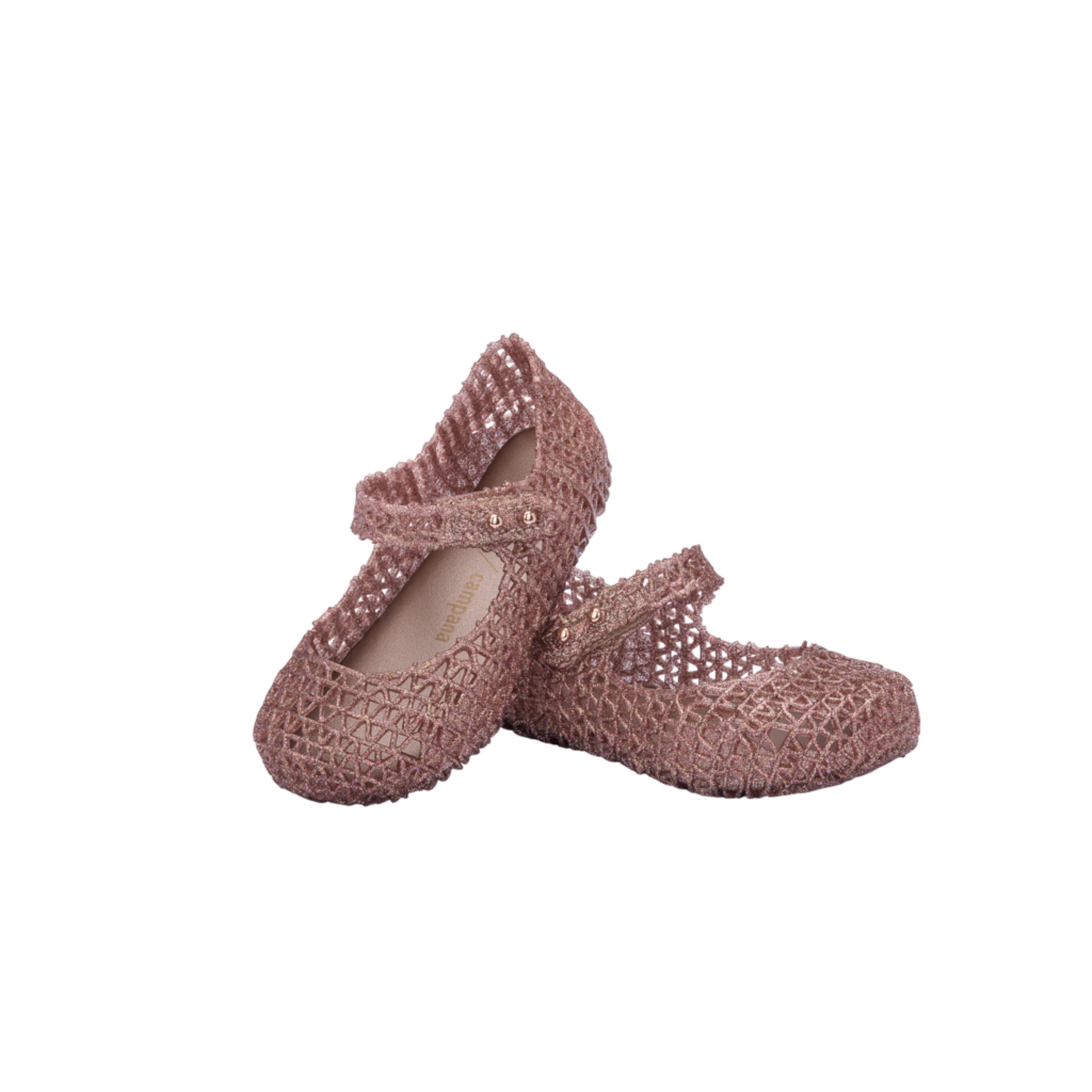Toddler Campana Papel Mary Jane Ballet Flat in Rose Glitter image number 1