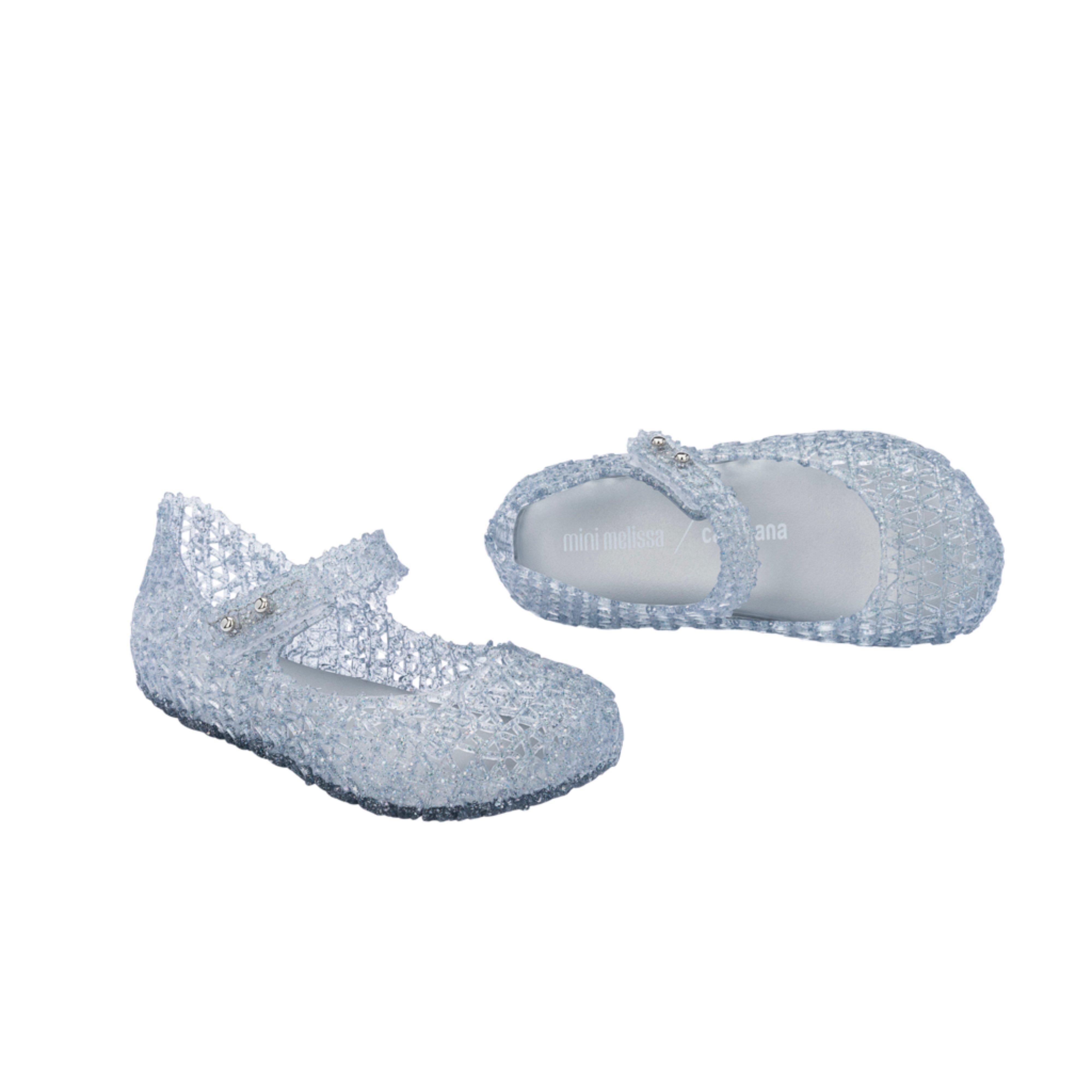 Toddler Campana Papel Mary Jane Ballet Flat in Glitter Clear image number 2
