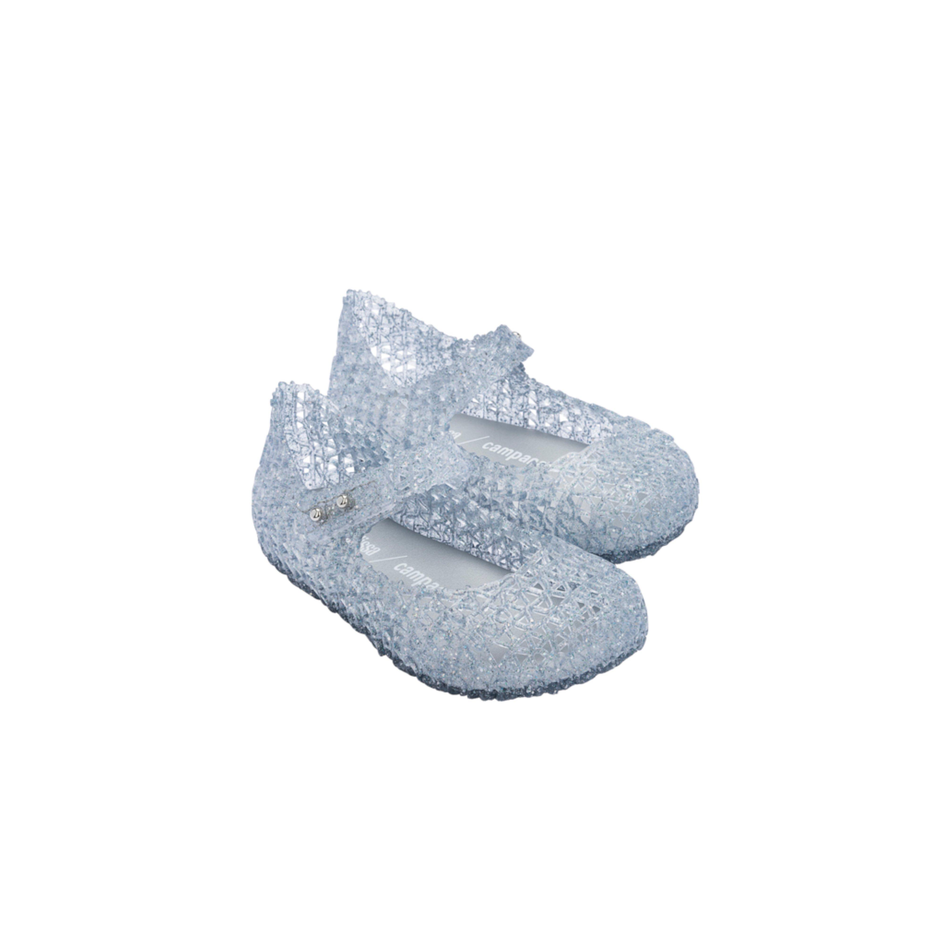 Toddler Campana Papel Mary Jane Ballet Flat in Glitter Clear image number 3
