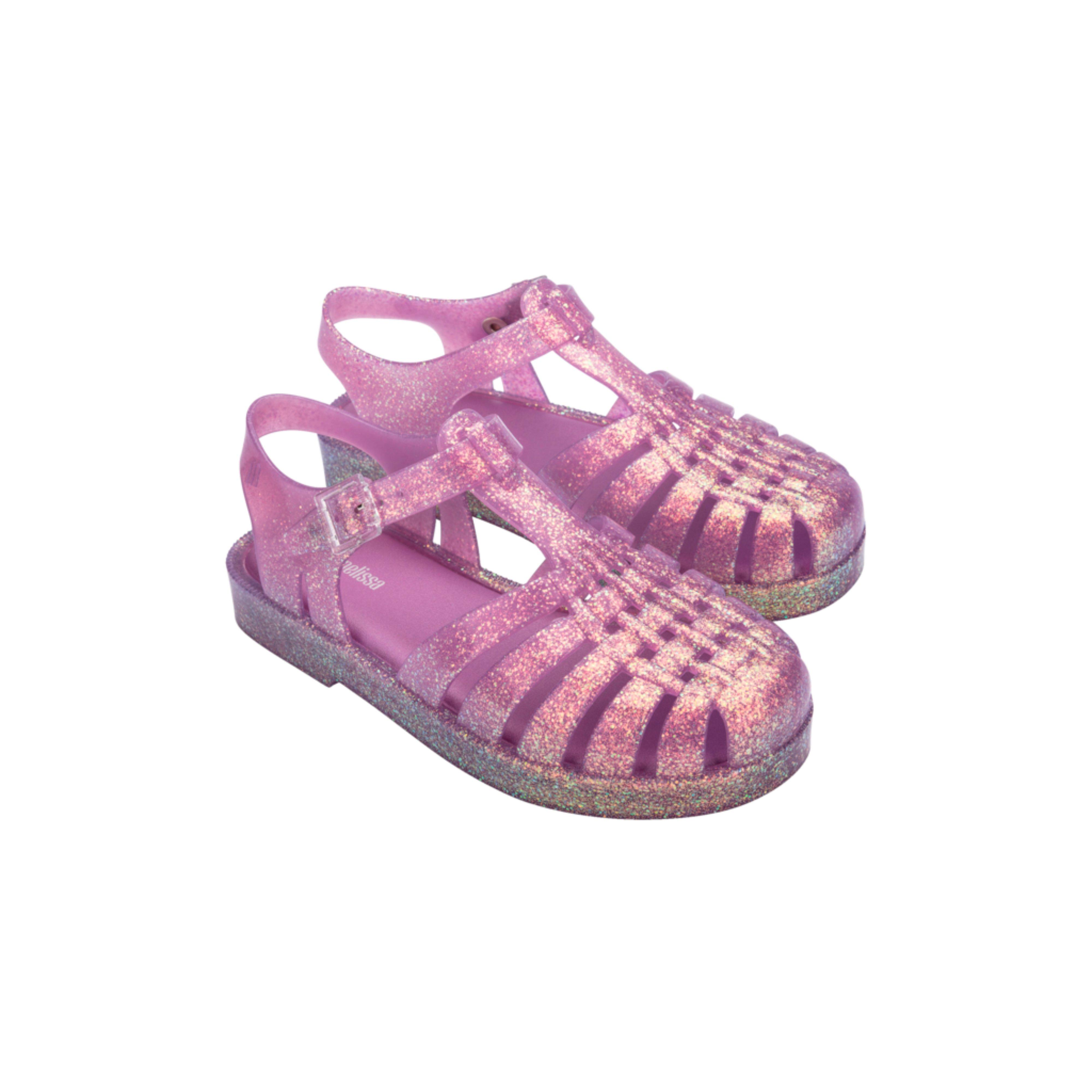 Possession Shiny Fisherman Jelly Sandal in Glitter Lilac image number 3