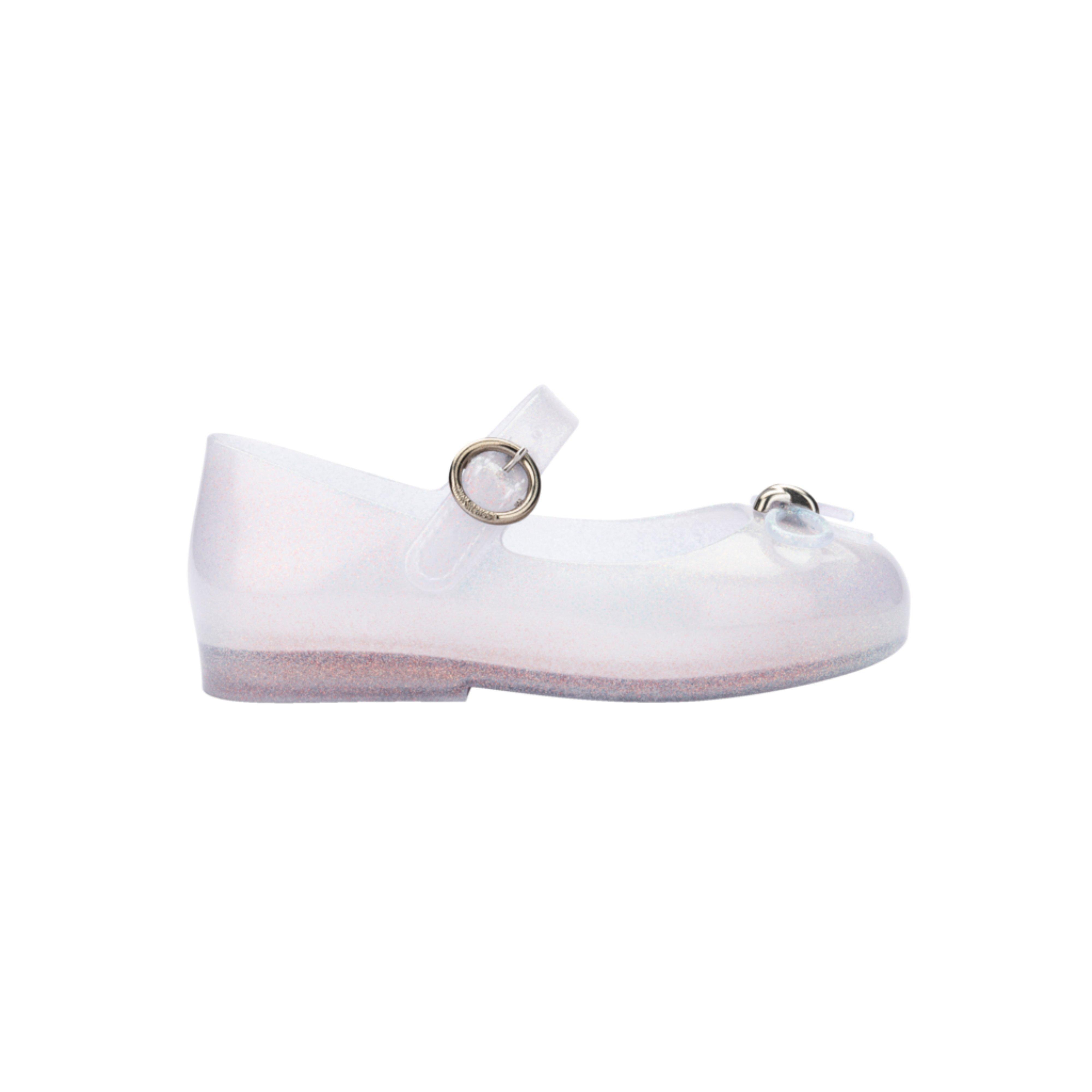 Toddler Sweet Love Mary Jane Ballet Flat in Holographic White