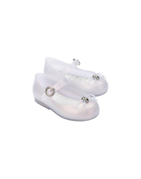 Toddler Sweet Love Mary Jane Ballet Flat in Holographic White