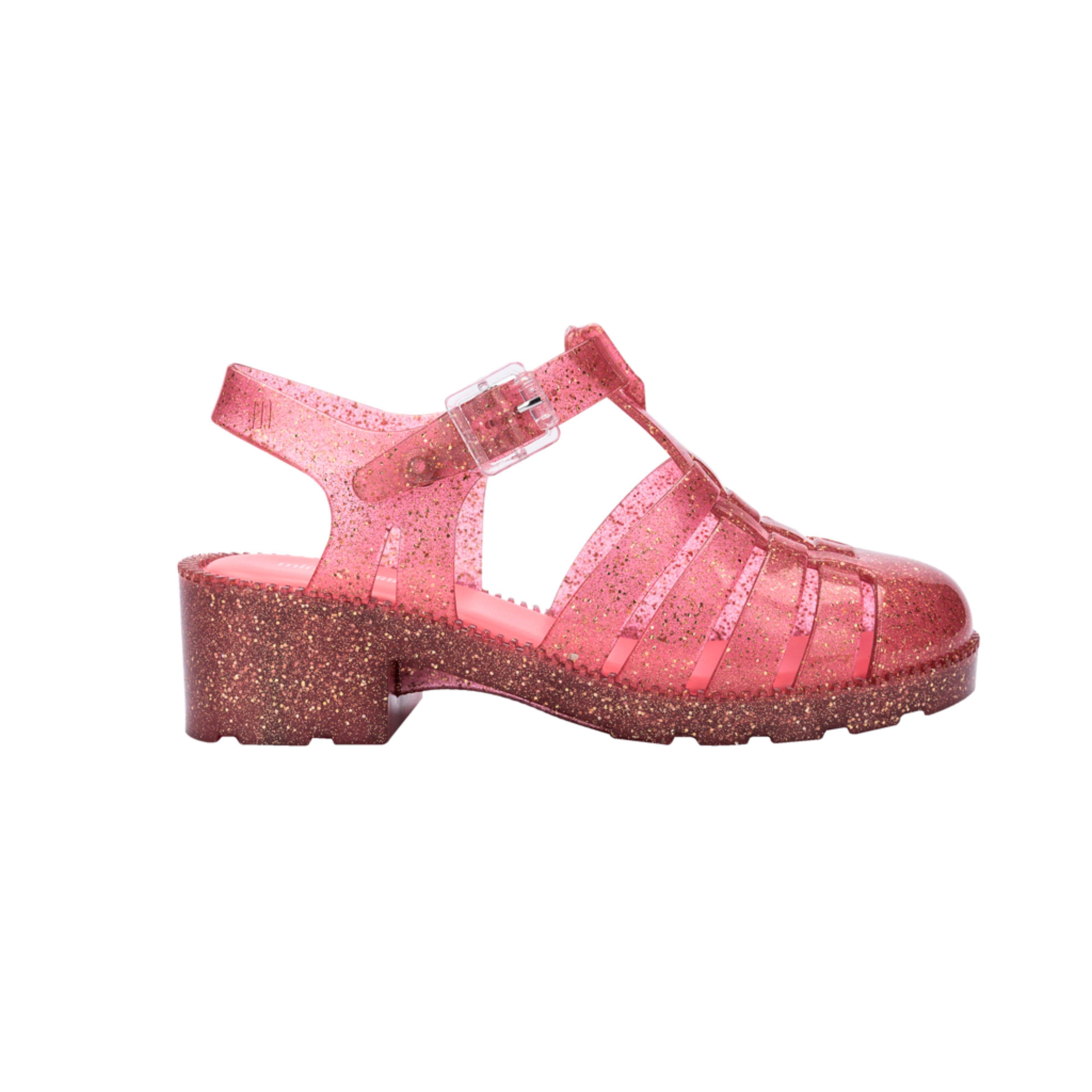 Possession Fisherman Jelly Heel in Glitter Pink