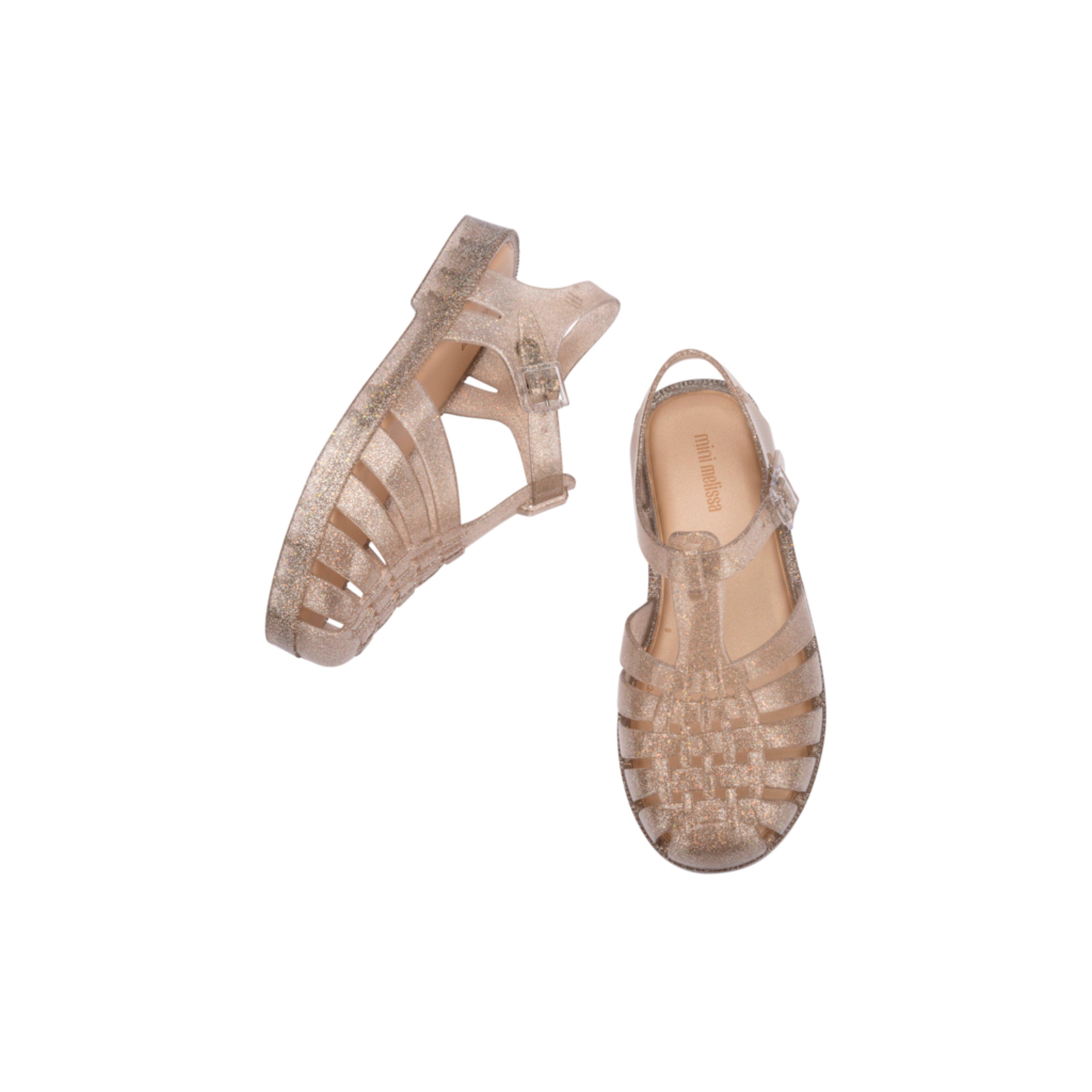 Possession Shiny Fisherman Jelly Sandal in Beige Silver Glitter image number 2