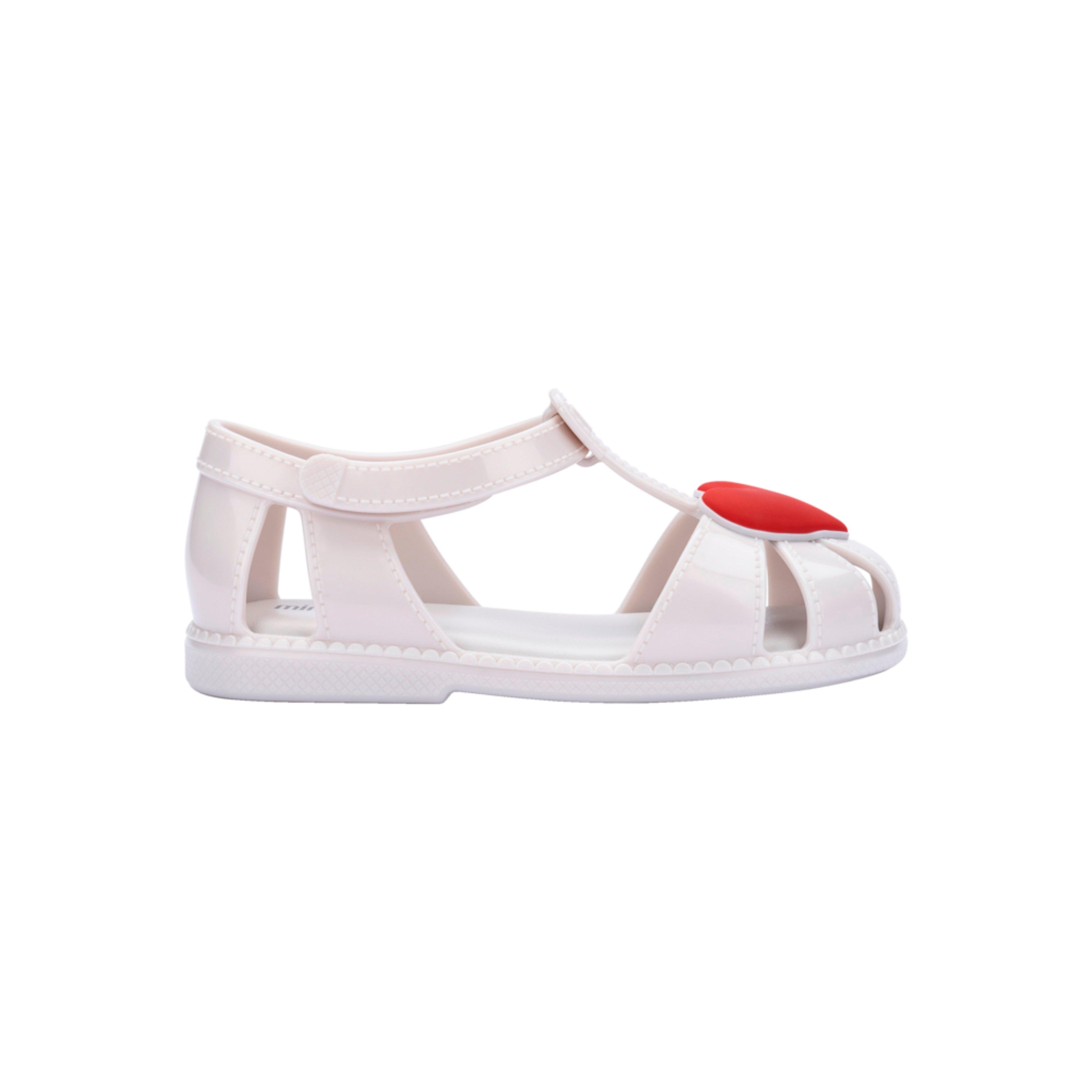 Toddler Hip Heart Ballerina Flat in White