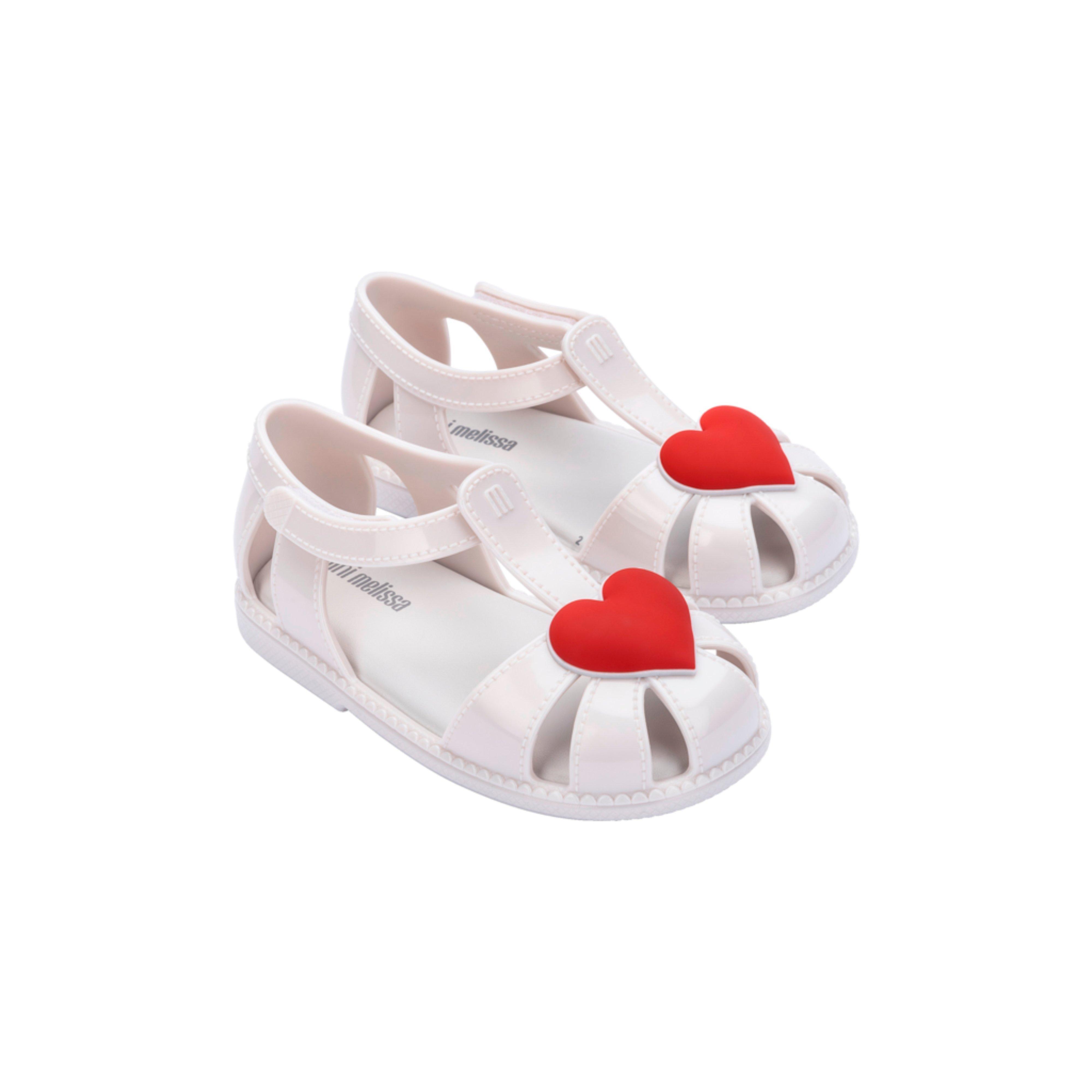 Toddler Hip Heart Ballerina Flat in White image number 3