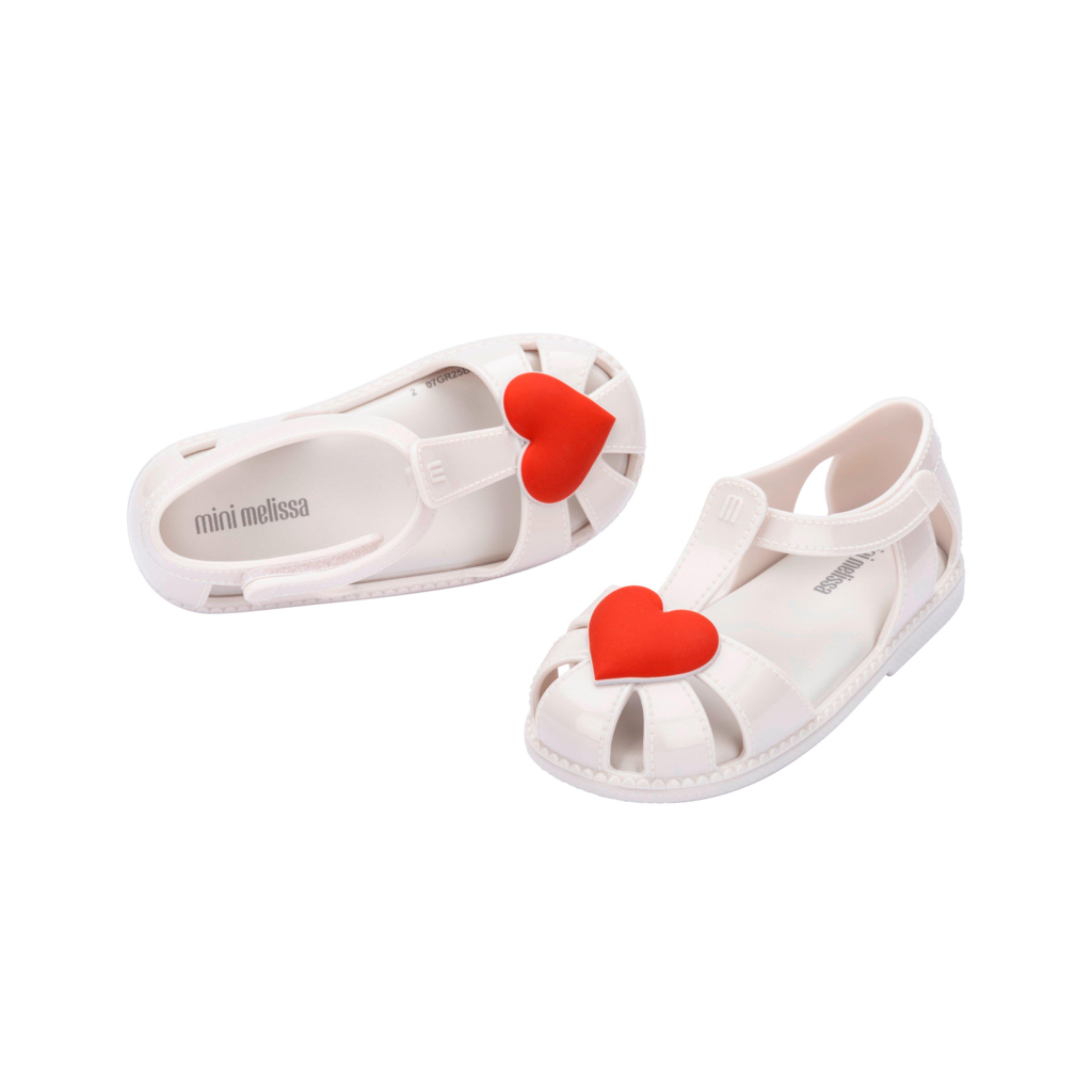 Toddler Hip Heart Ballerina Flat in White image number 1