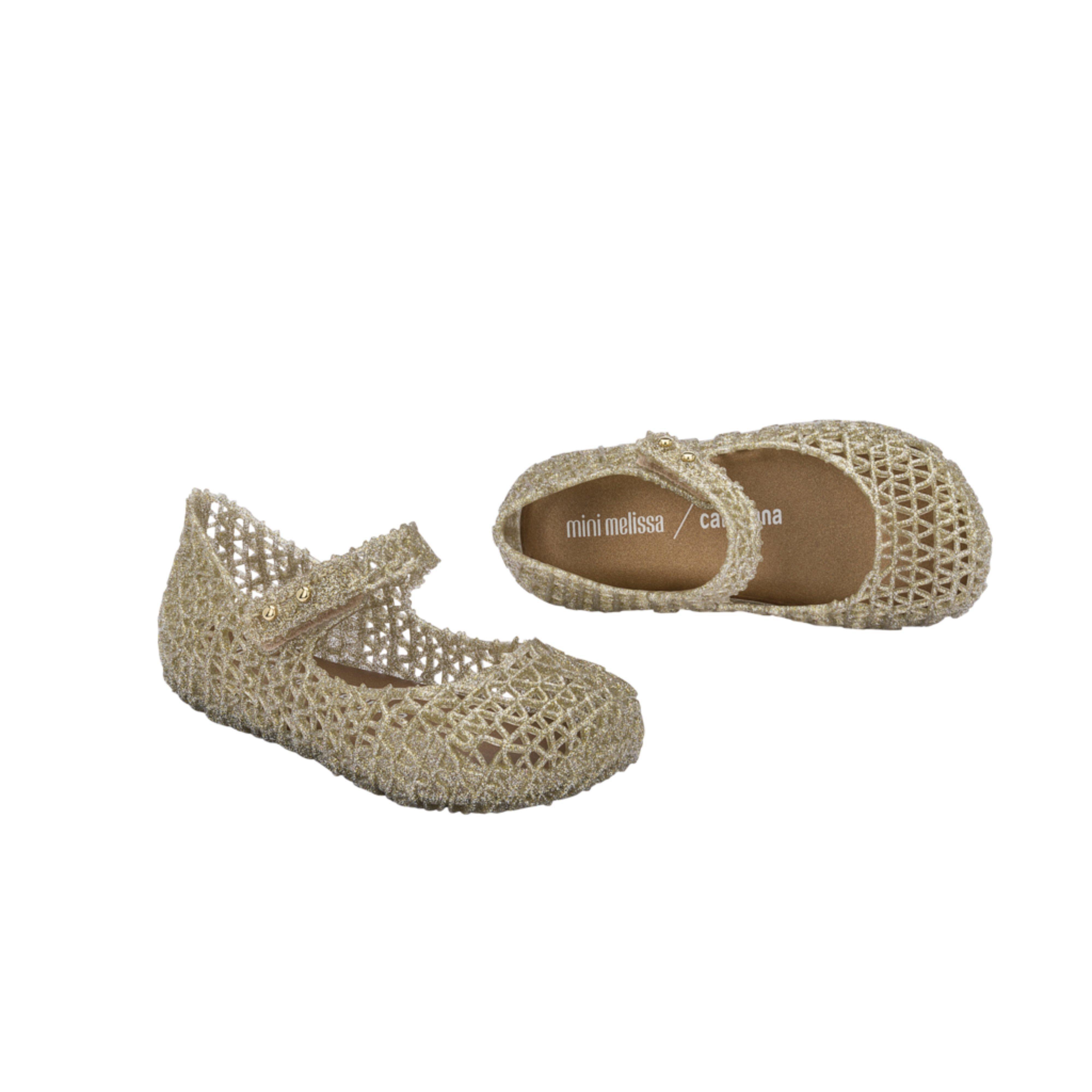 Toddler Campana Papel Mary Jane Ballet Flat in Gold image number 2