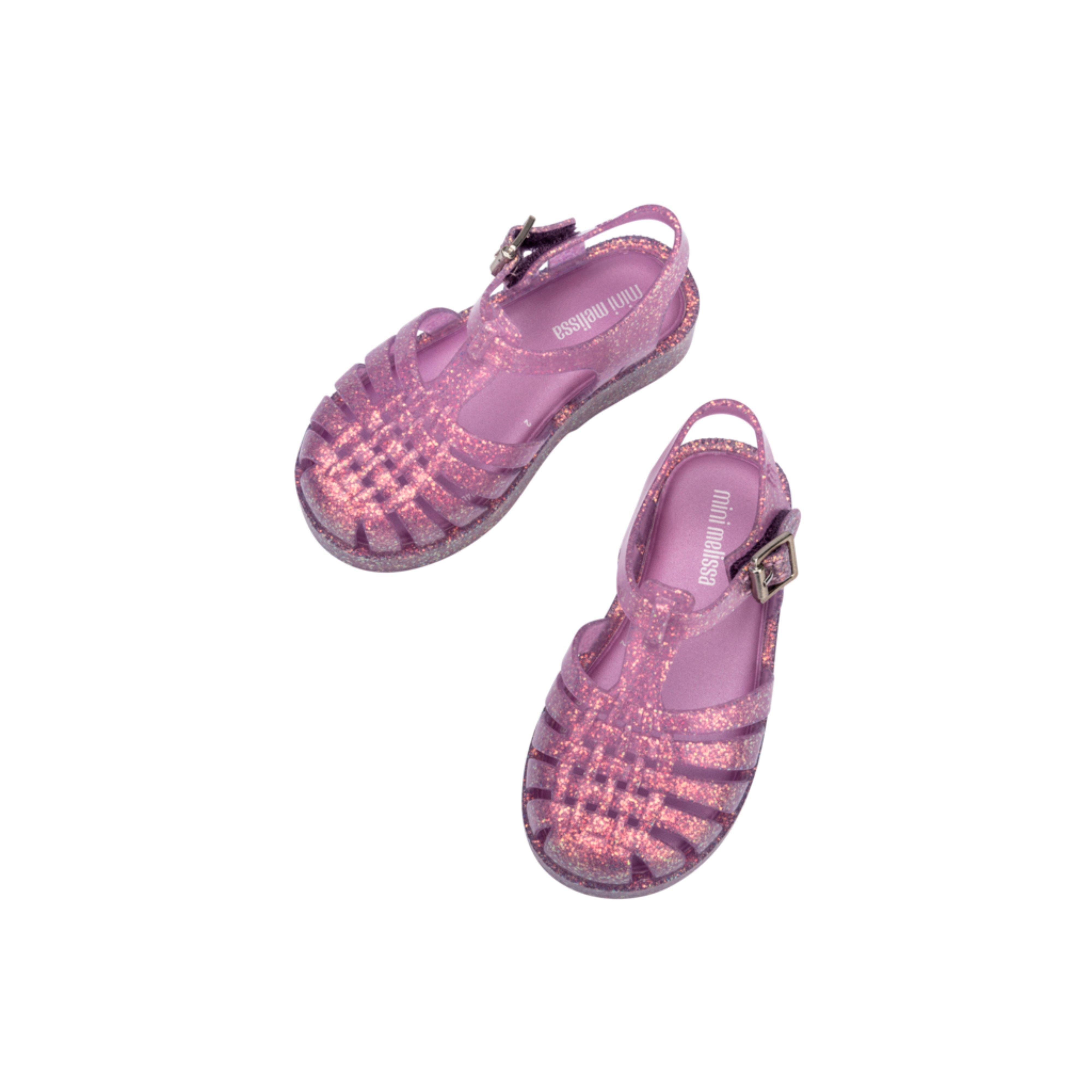 Possession Shiny Fisherman Jelly Sandal in Glitter Lilac image number 3