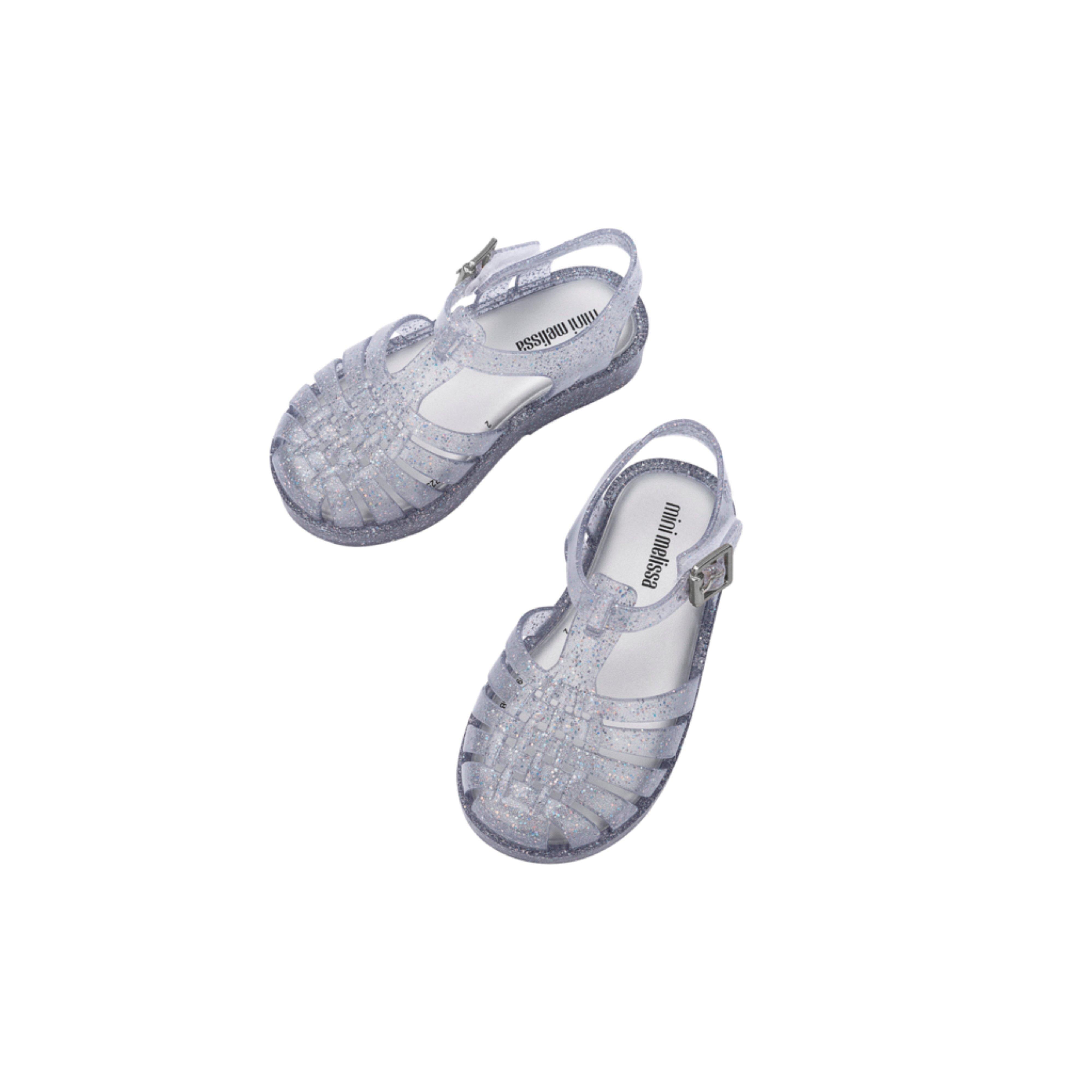 Possession Shiny Fisherman Jelly Sandal in Pink Silver Glitter image number 2