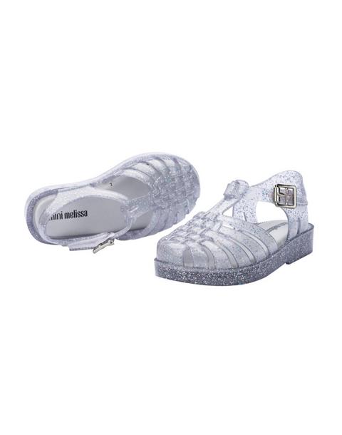 Possession Shiny Fisherman Jelly Sandal in Pink Silver Glitter