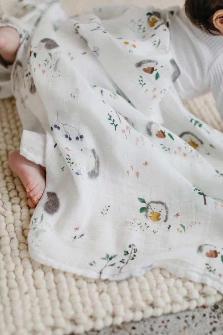Muslin Swaddle - Hedgehogs image number 2