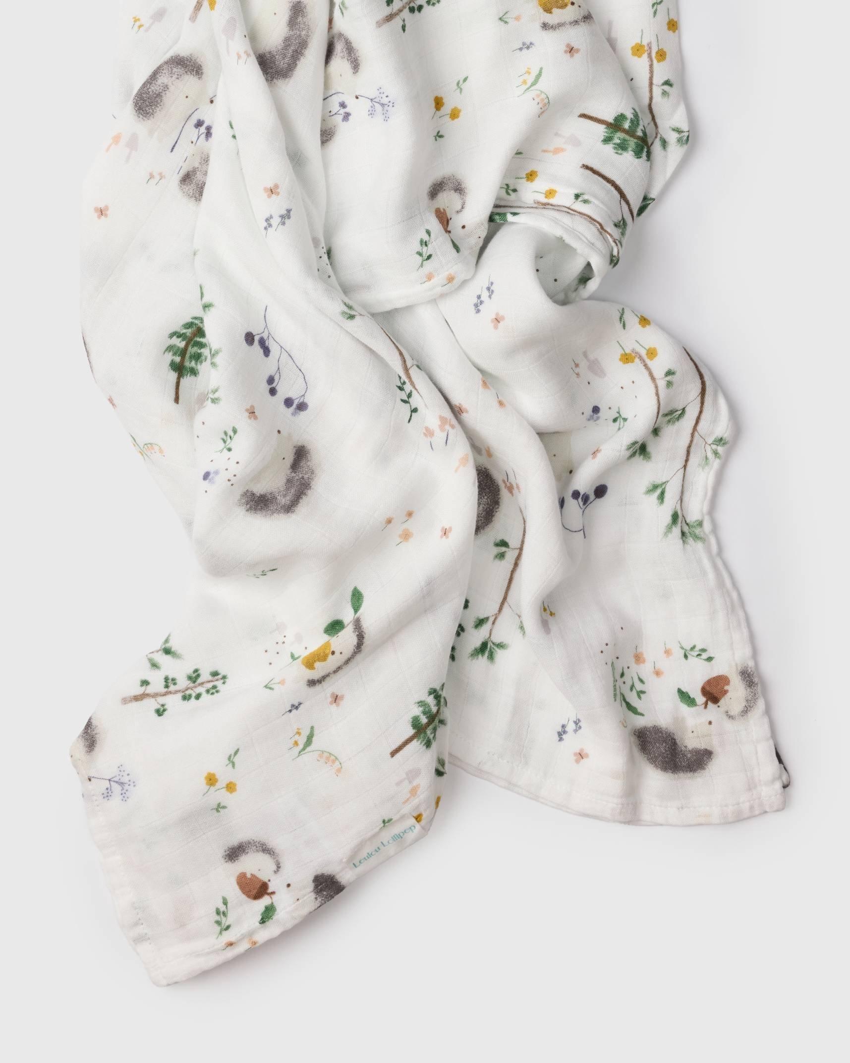 Muslin Swaddle - Hedgehogs image number 1