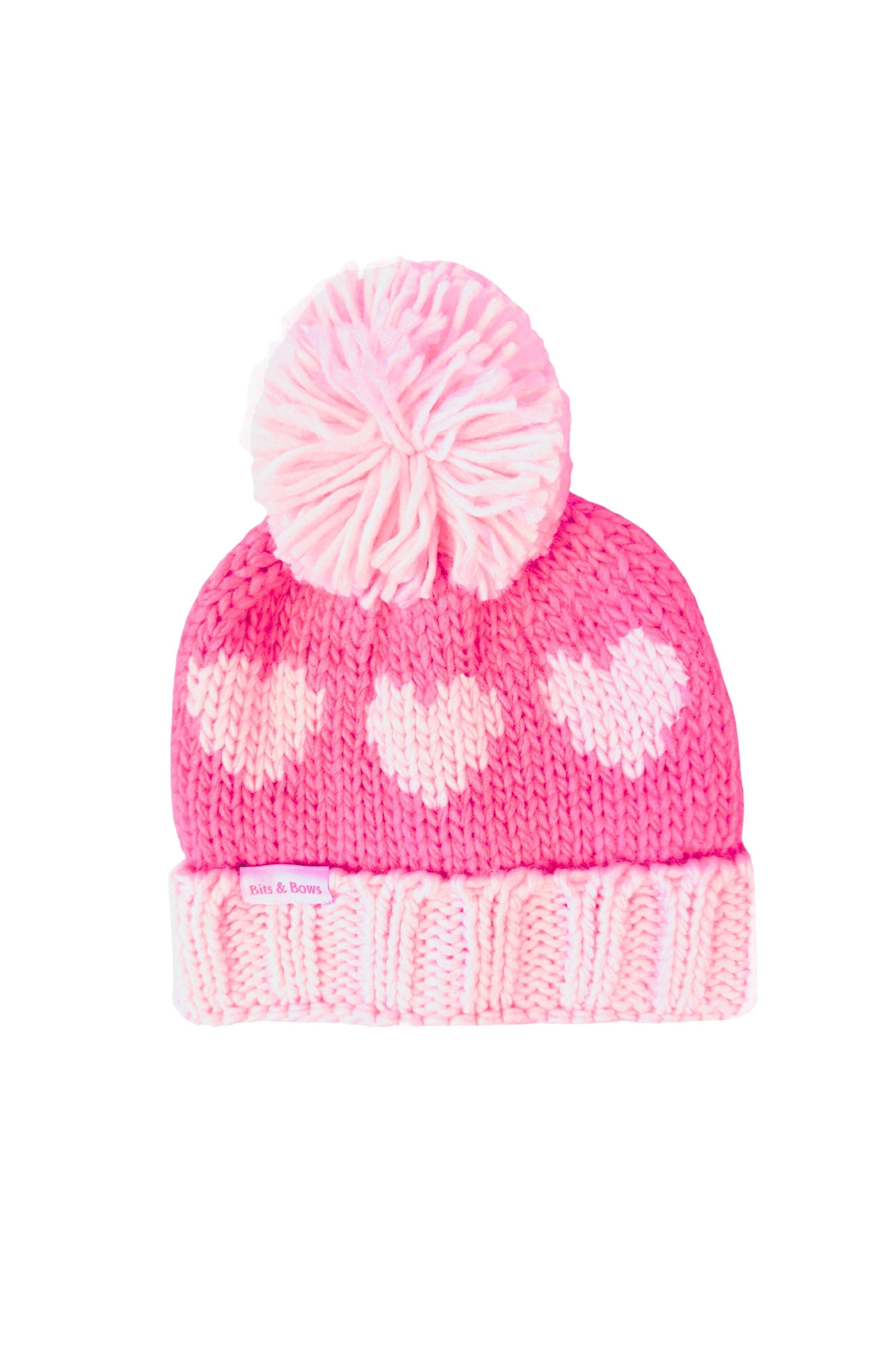 Hearts Bobble Hat/Mittens Bundle image number 1