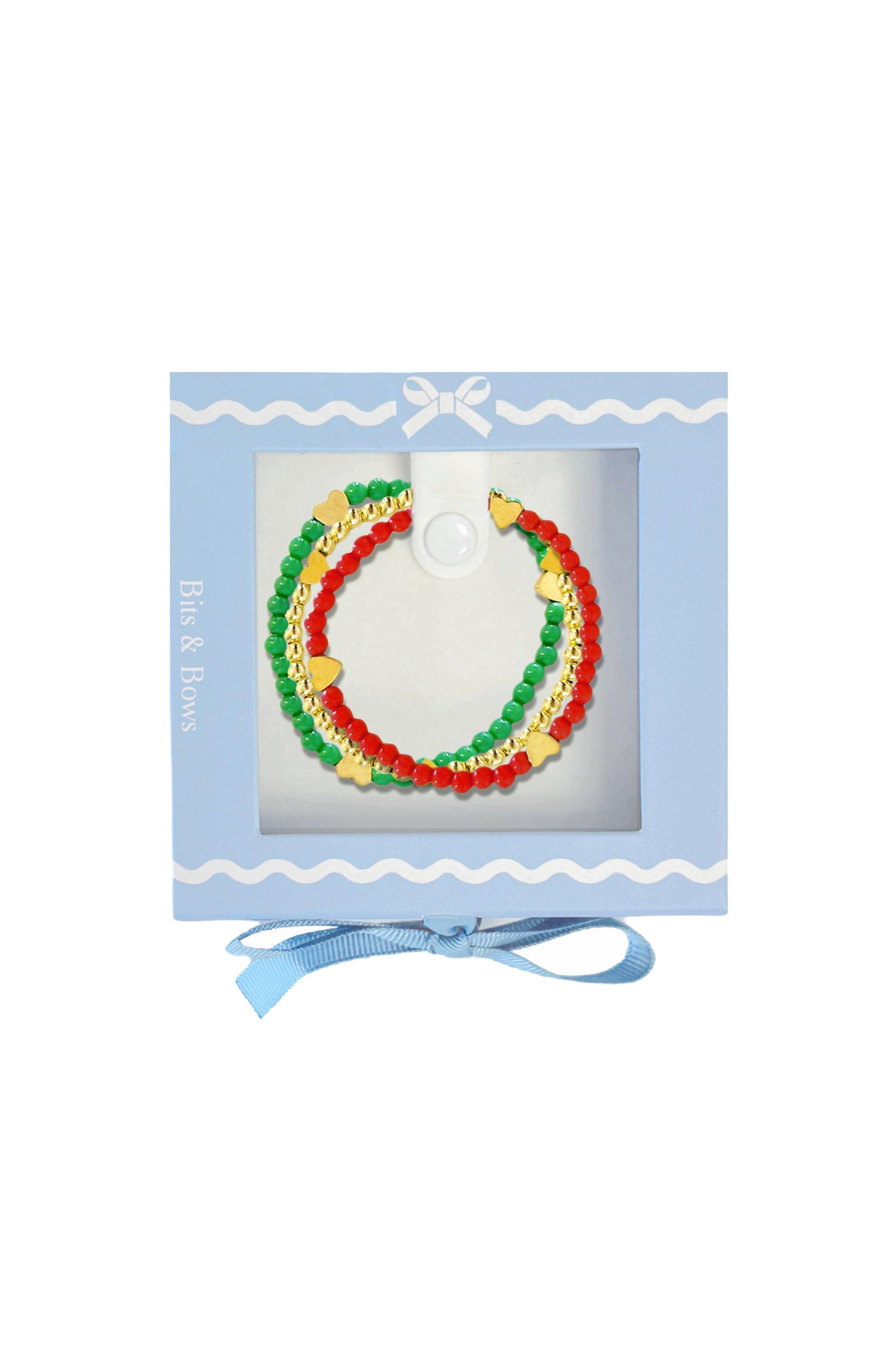 Christmas Hearts Bracelet Gift Set
