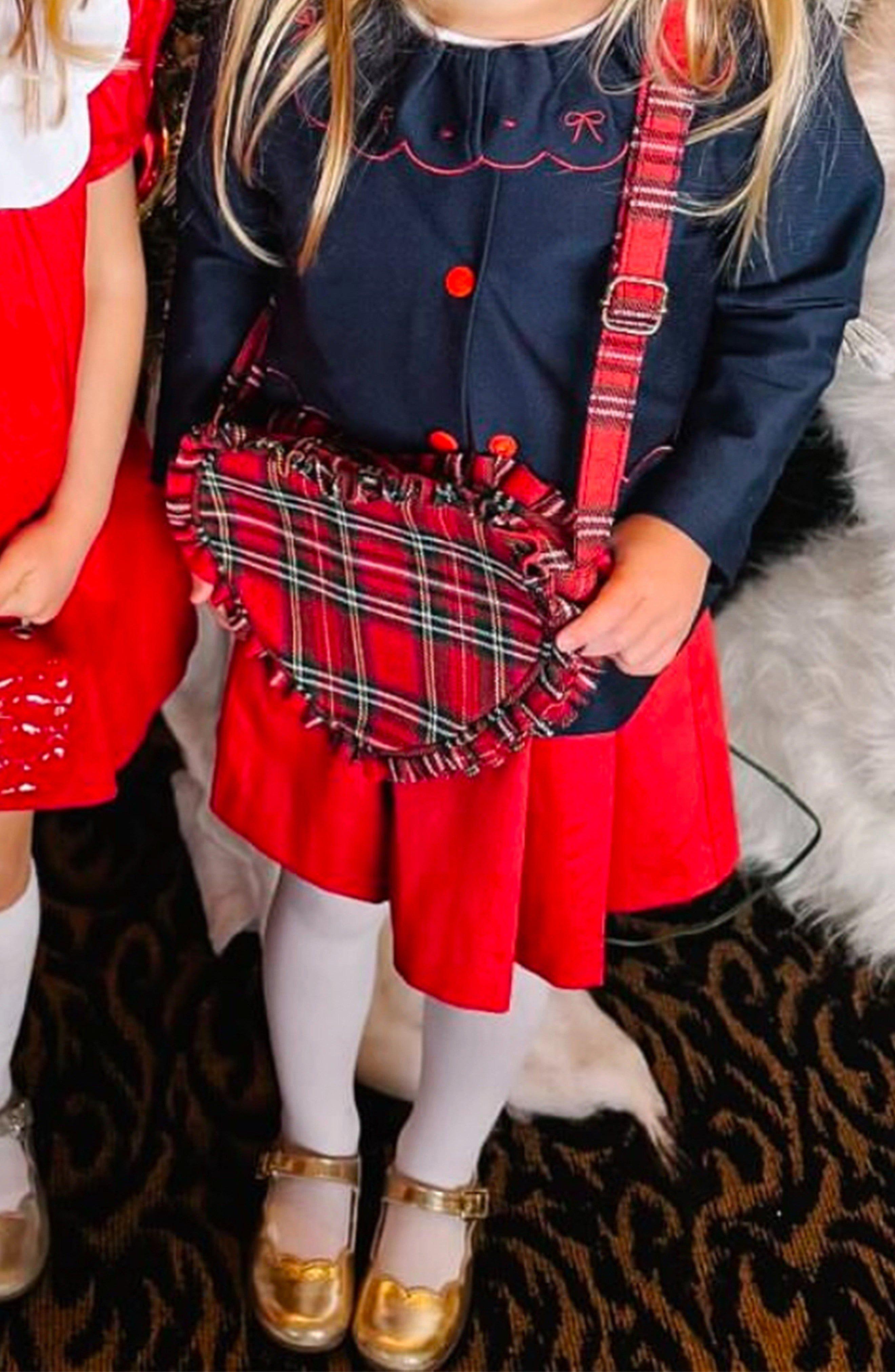 Red Plaid Heart Purse image number 1