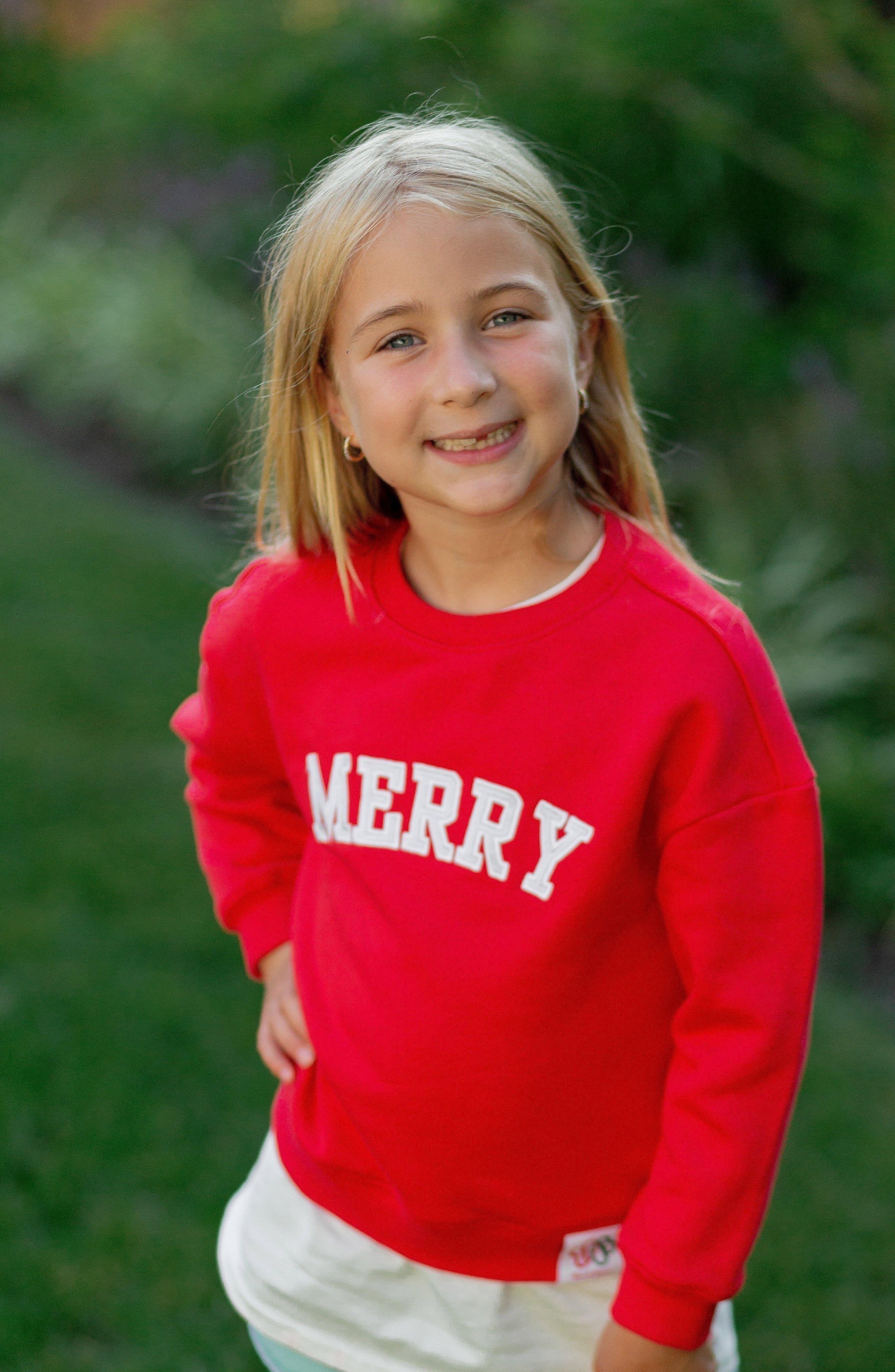 Adult Merry Crewneck Sweatshirt image number 1