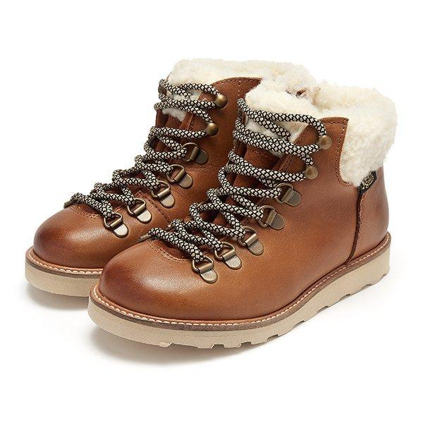 Eddie Wool Ankle-High Hiking Kids Boot - Tan