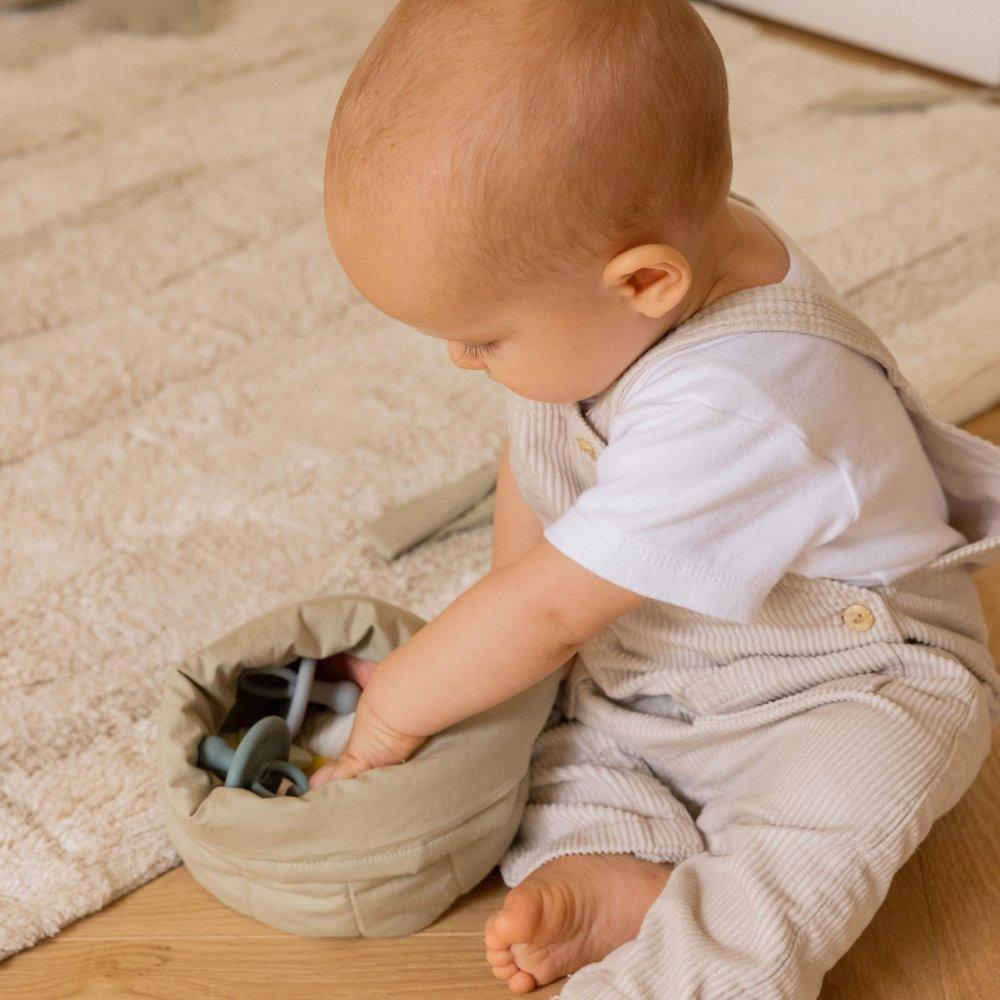 Set of Two Quilted Baskets, Olive image number 2