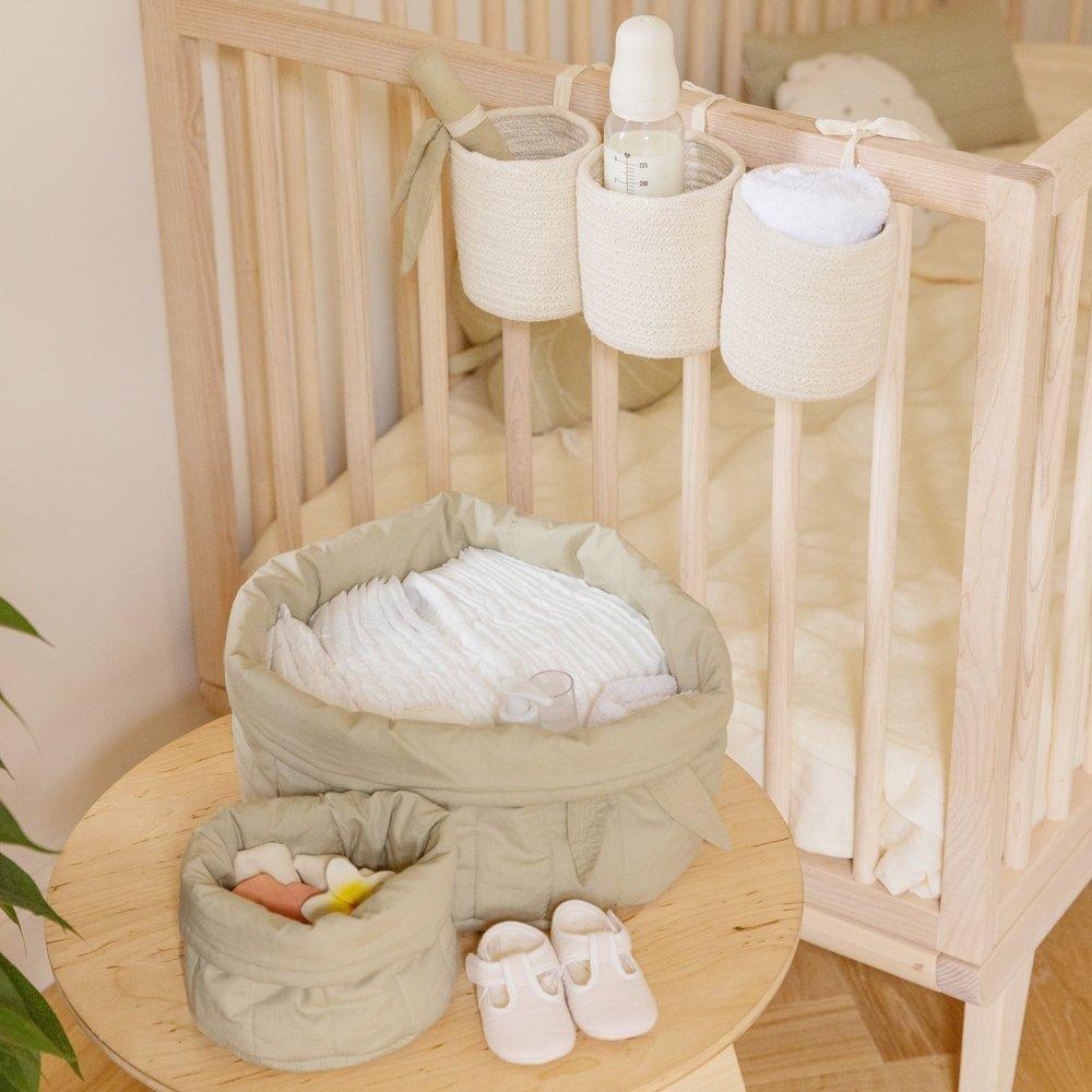 Set of Two Quilted Baskets, Olive image number 1