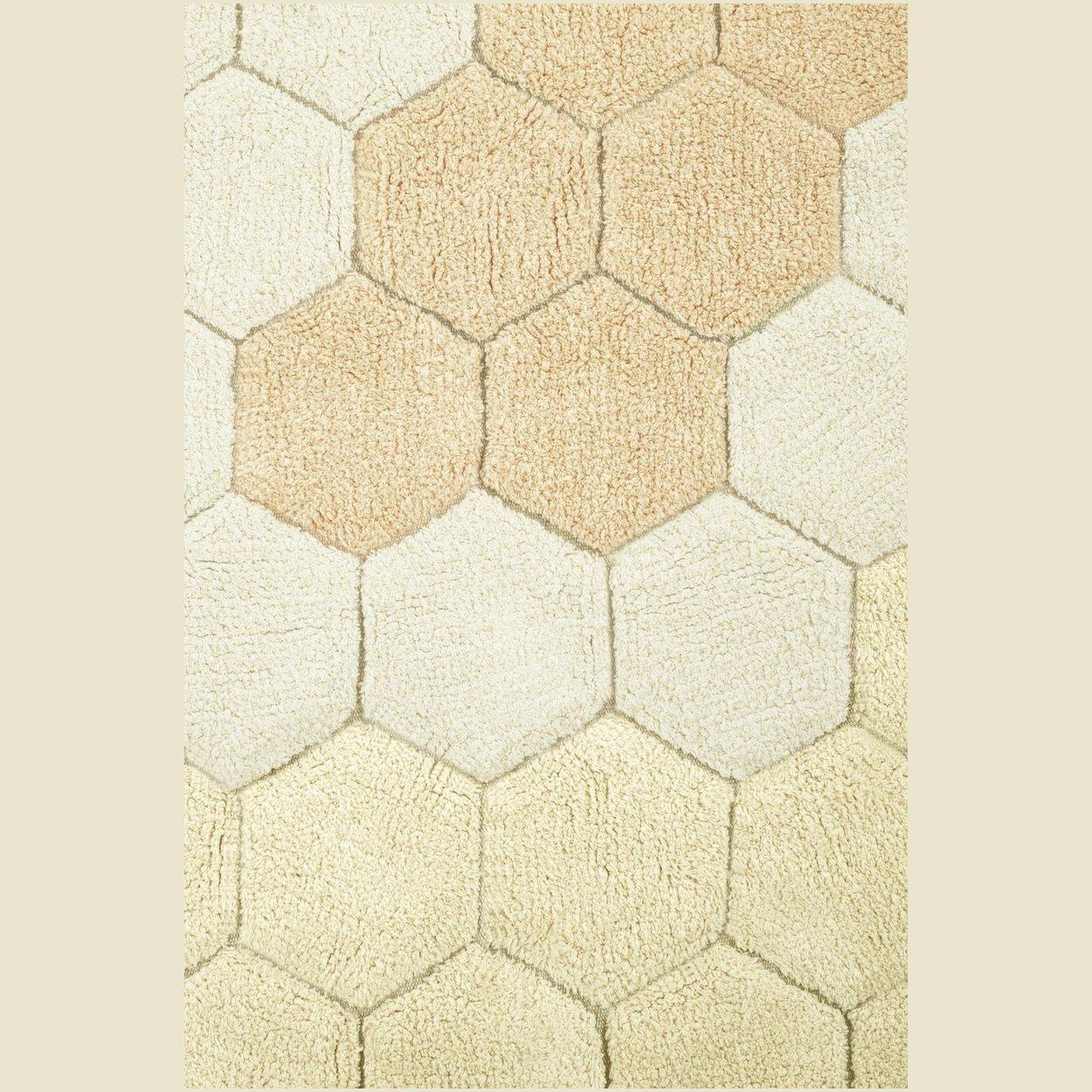 Washable Rug Round Honeycomb Golden image number 3