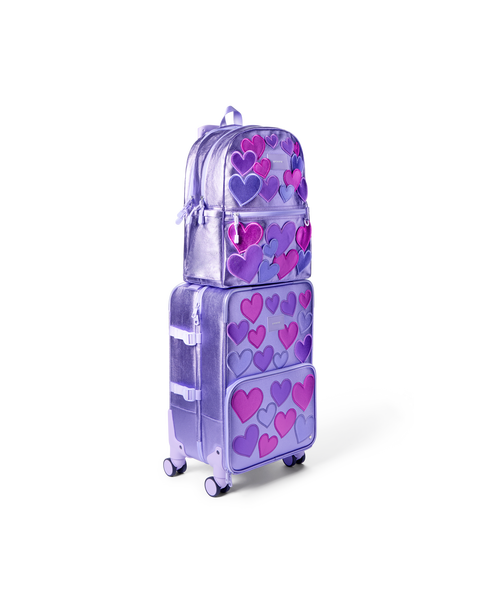 Logan Carry-On Suitcase | 3D Hearts