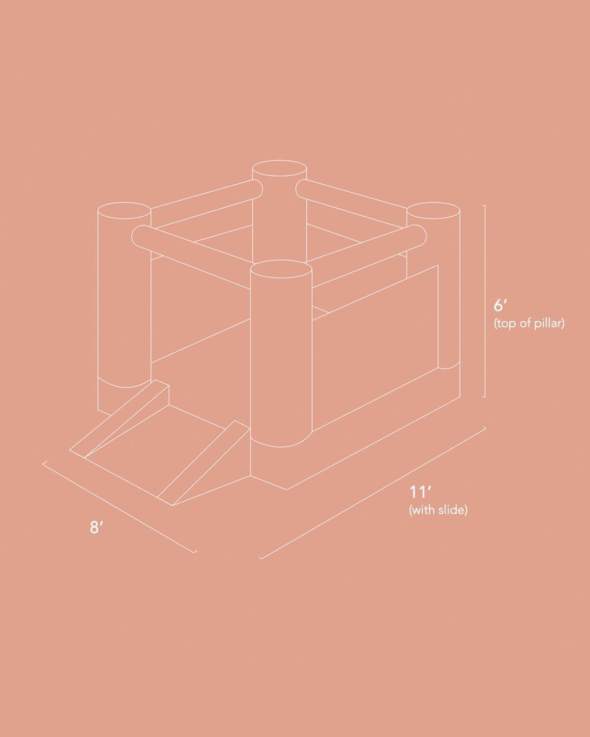 Neutral Walled Tumble 8x8 Bounce House image number 4