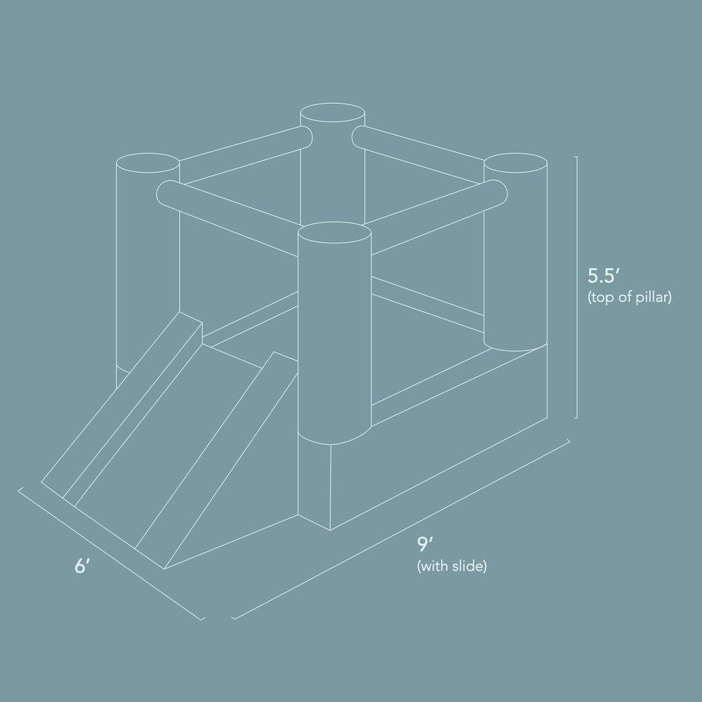 Blue Tumble 6x6 Bounce House image number 4