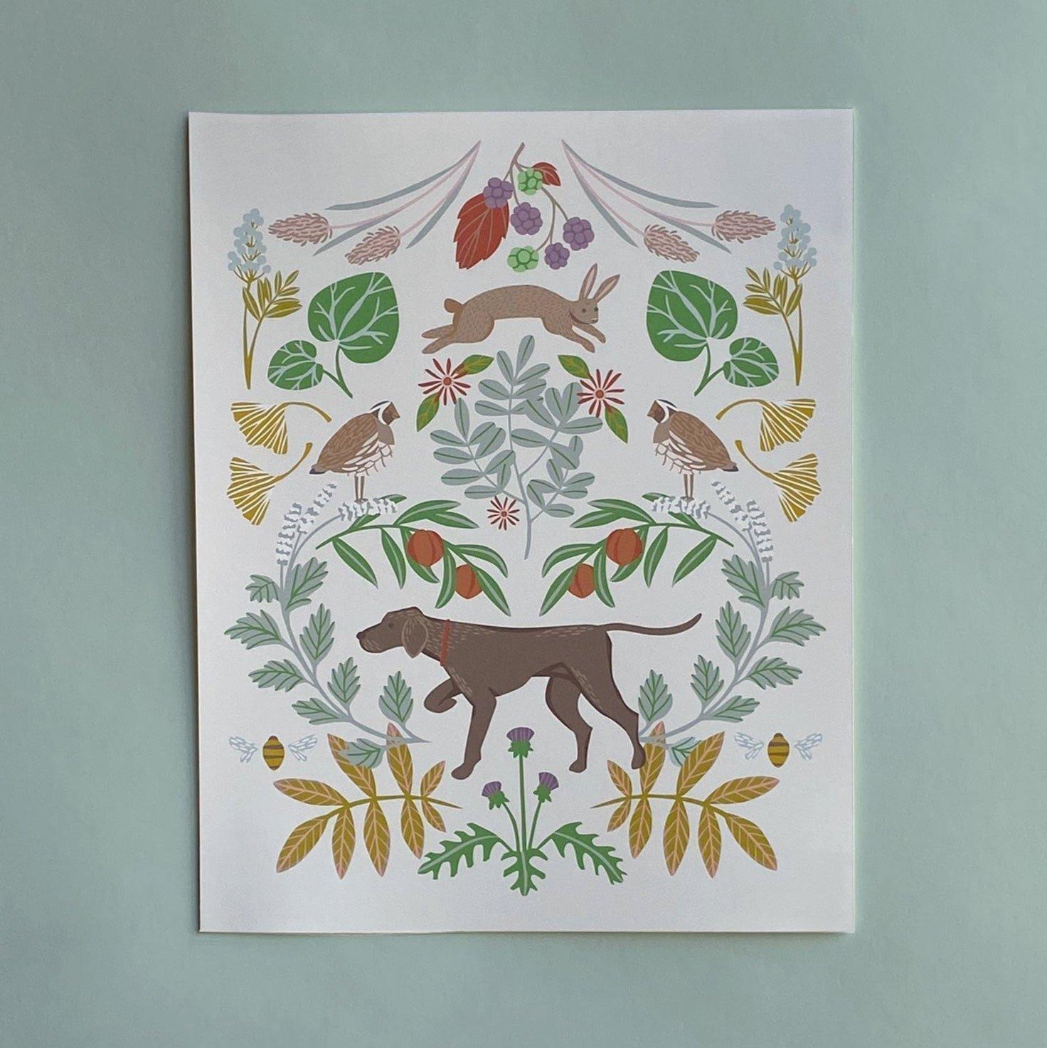 The Hunt in Cream Fine Art Print