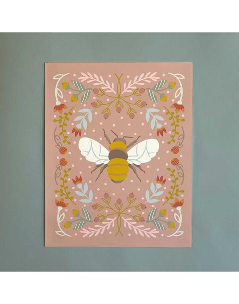 Bee in Pink Fine Art Print