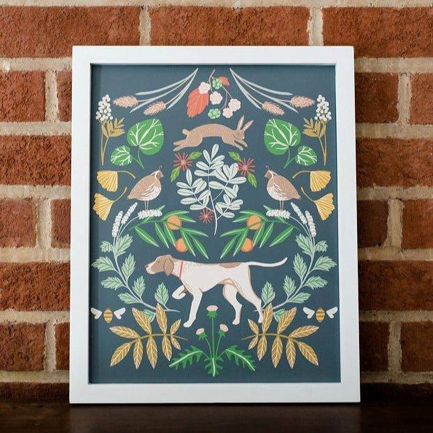 The Hunt in Navy Fine Art Print