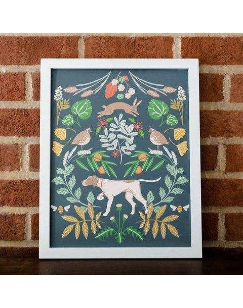 The Hunt in Navy Fine Art Print