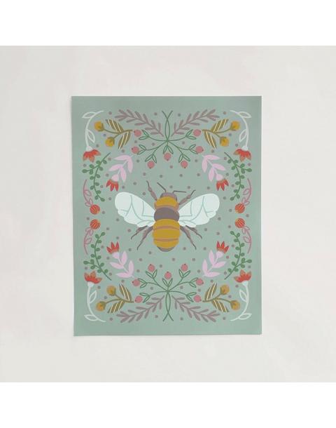 Bee in Blue Fine Art Print
