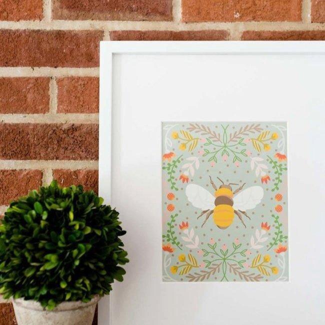 Bee in Blue Fine Art Print image number 2