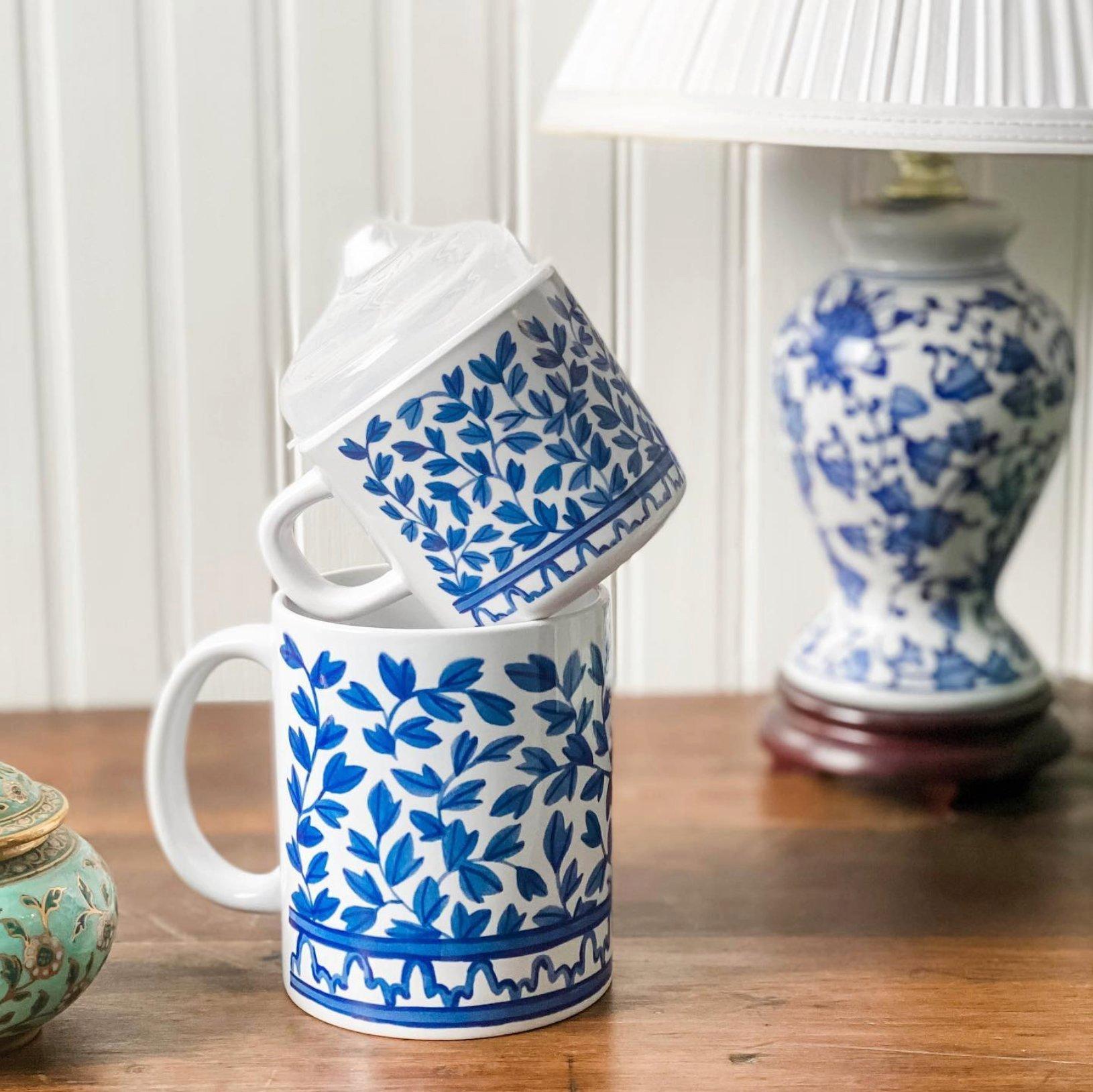 Blue and White Mama & Me Cup Set image number 3