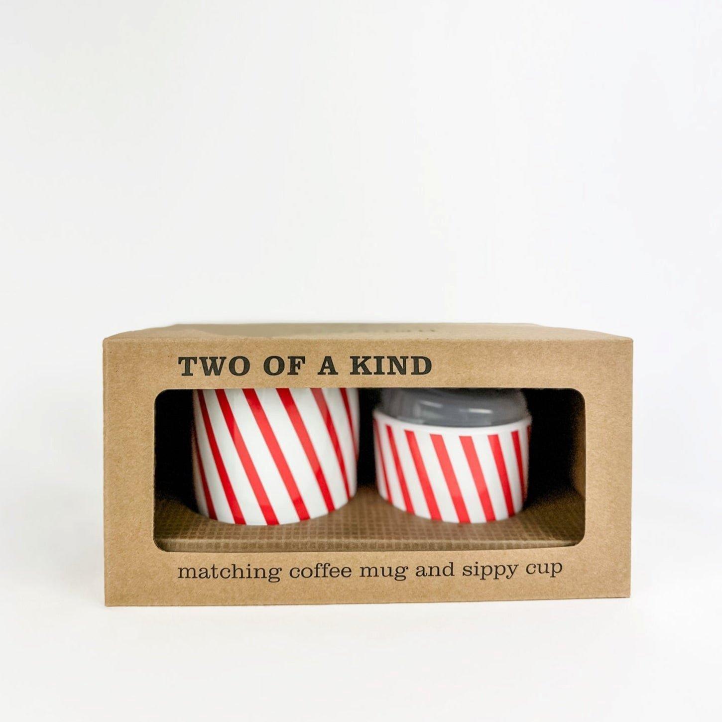 Two of a Kind Peppermint Stripe Mug Set image number 1